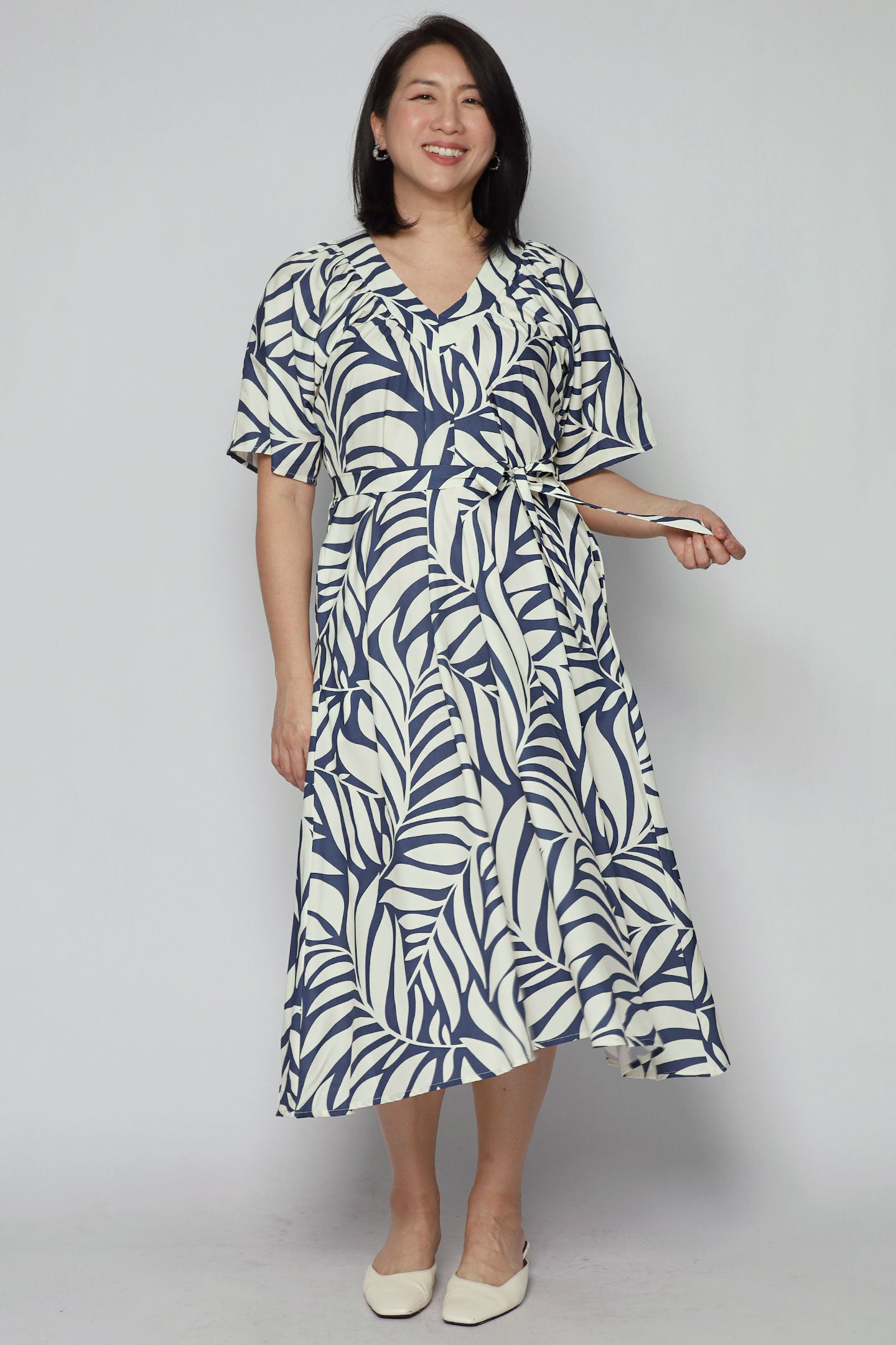 Whitney V Dress in Botanique Fern