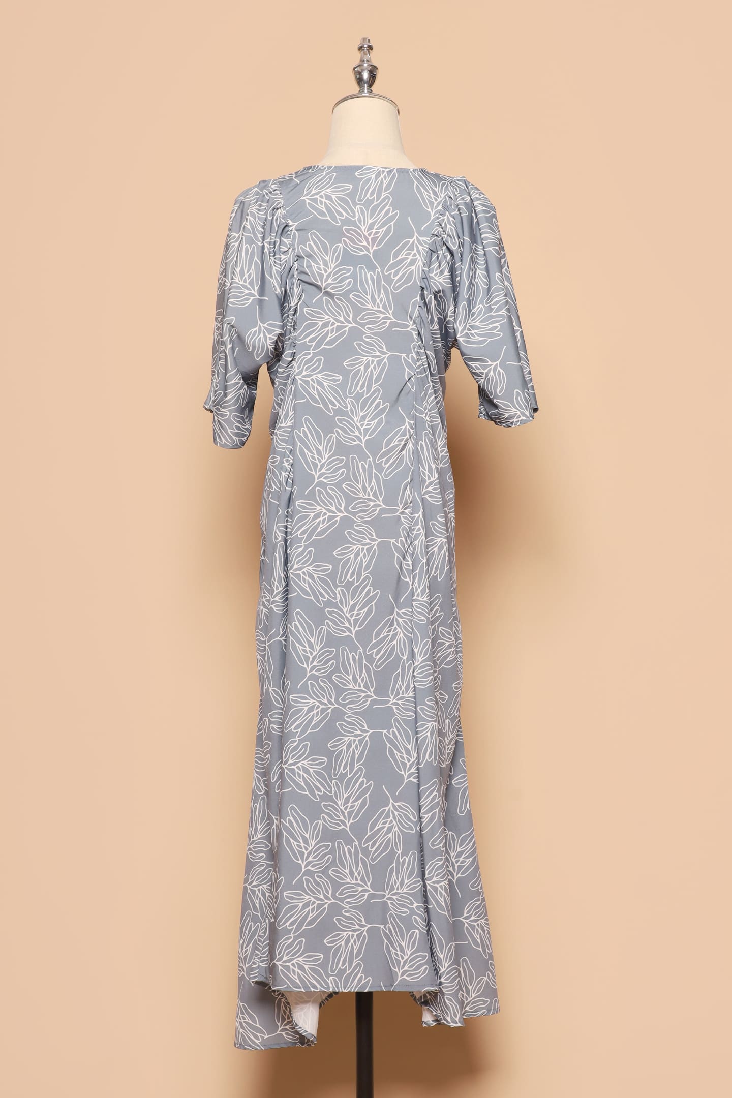 PO - Whitney V Dress in Grey Fern