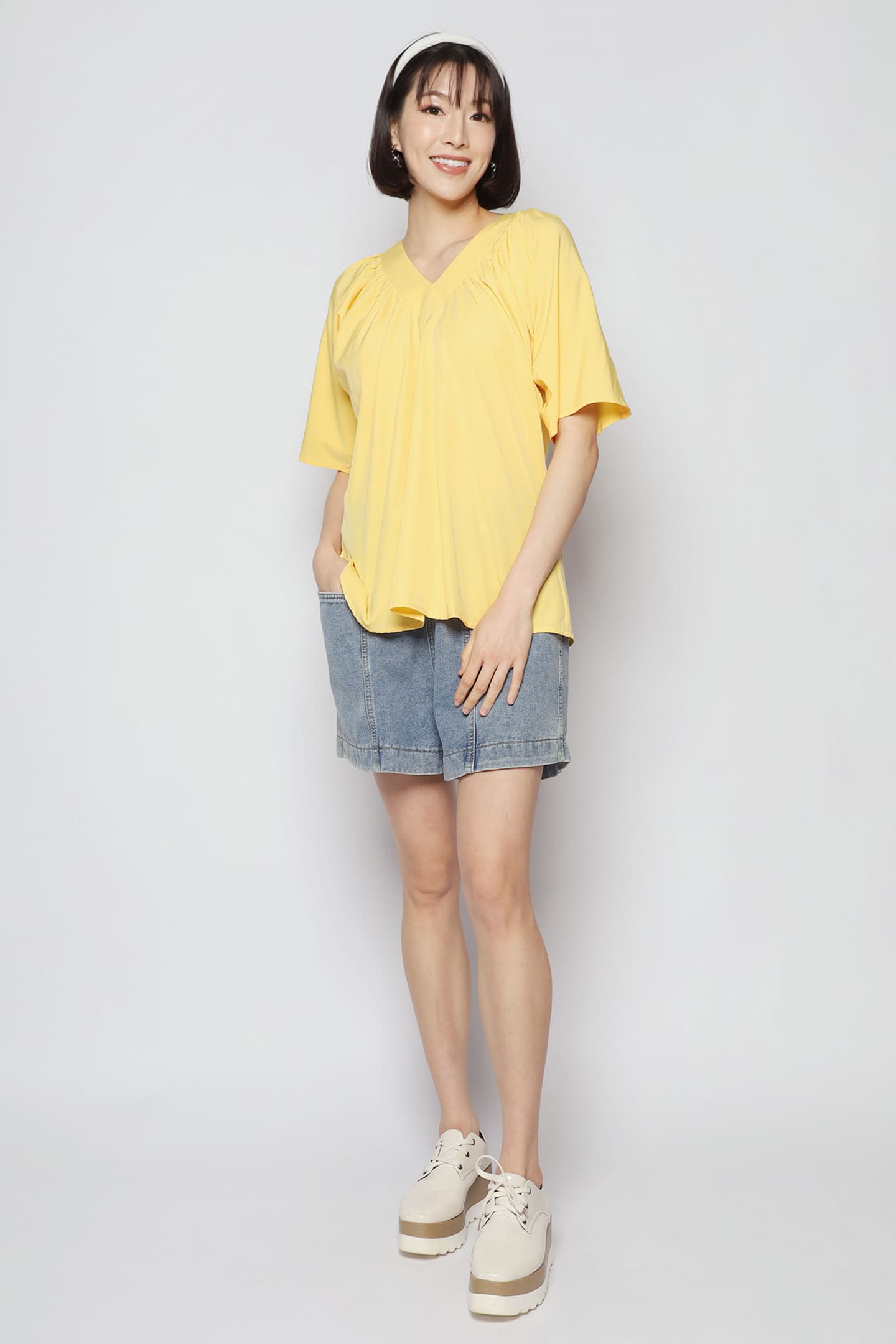 Whitney Junior Top in Lemon Punch