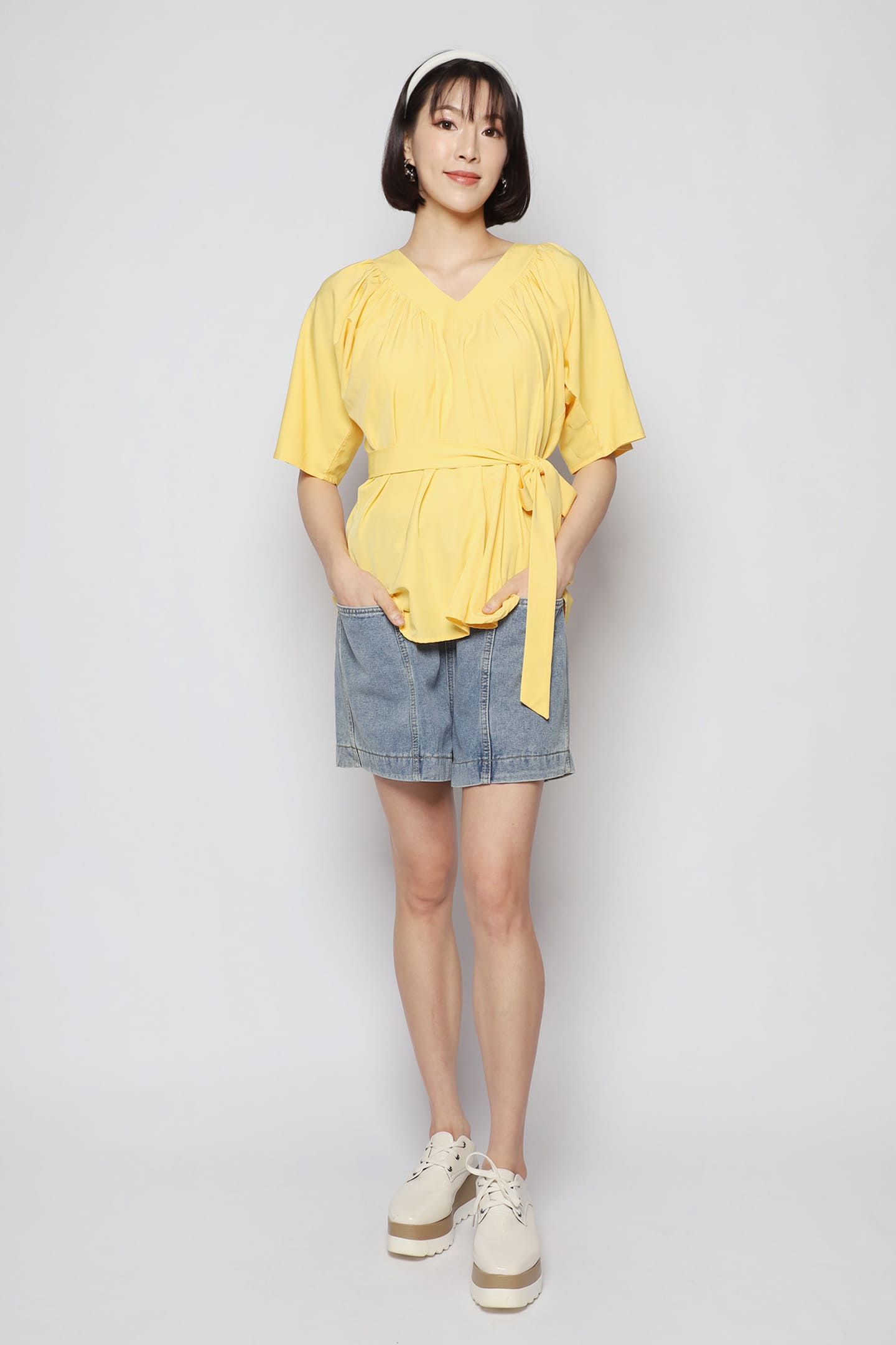 Whitney Junior Top in Lemon Punch