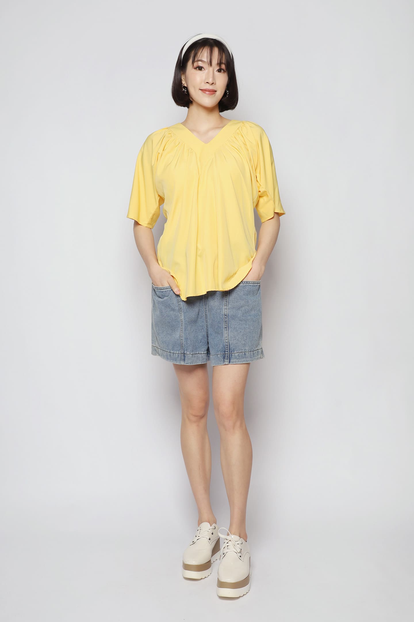 Whitney Junior Top in Lemon Punch