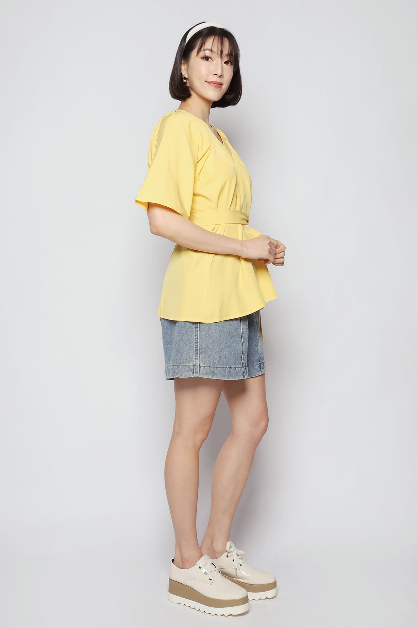 Whitney Junior Top in Lemon Punch