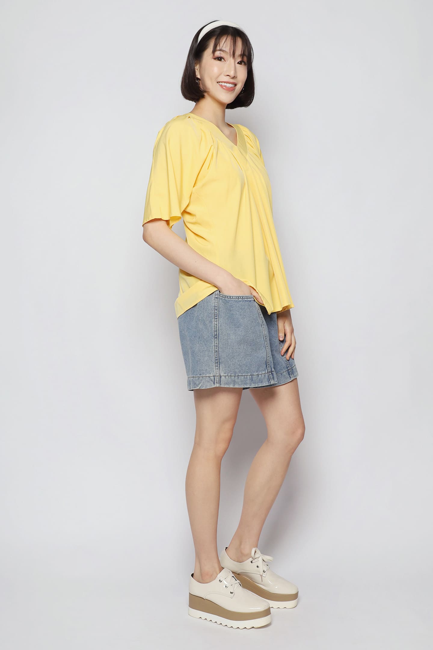 Whitney Junior Top in Lemon Punch