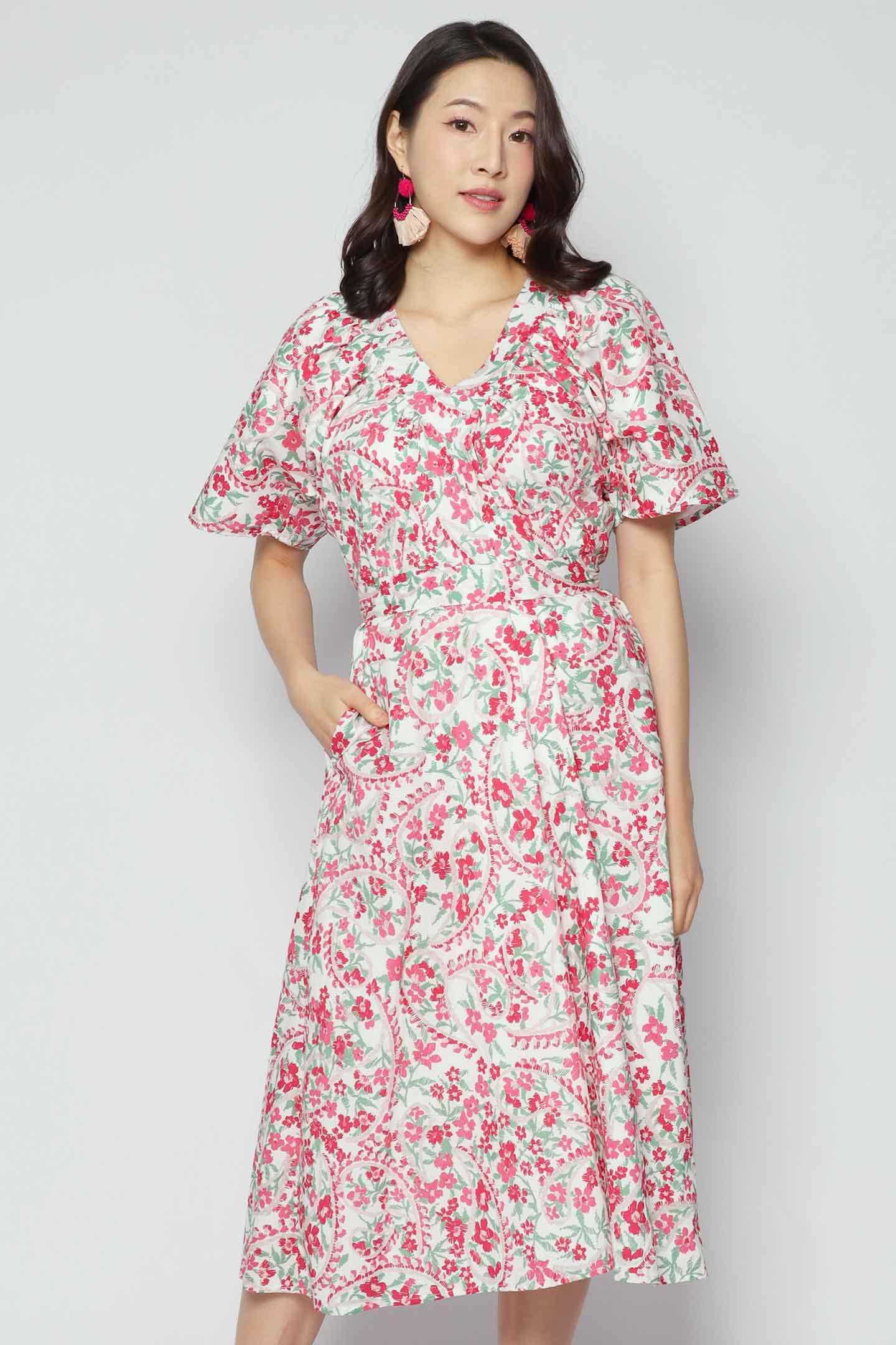 Whitney V Dress in Ru Yi