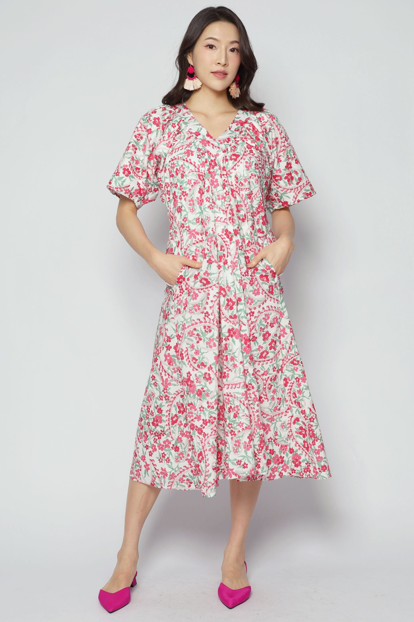 Whitney V Dress in Ru Yi