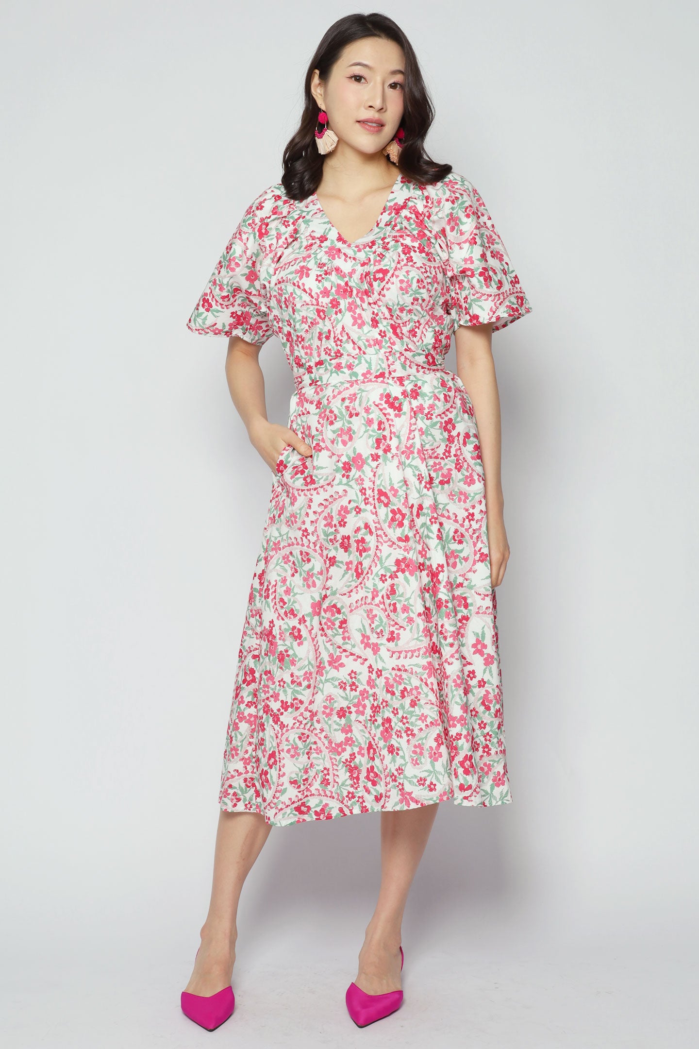 Whitney V Dress in Ru Yi