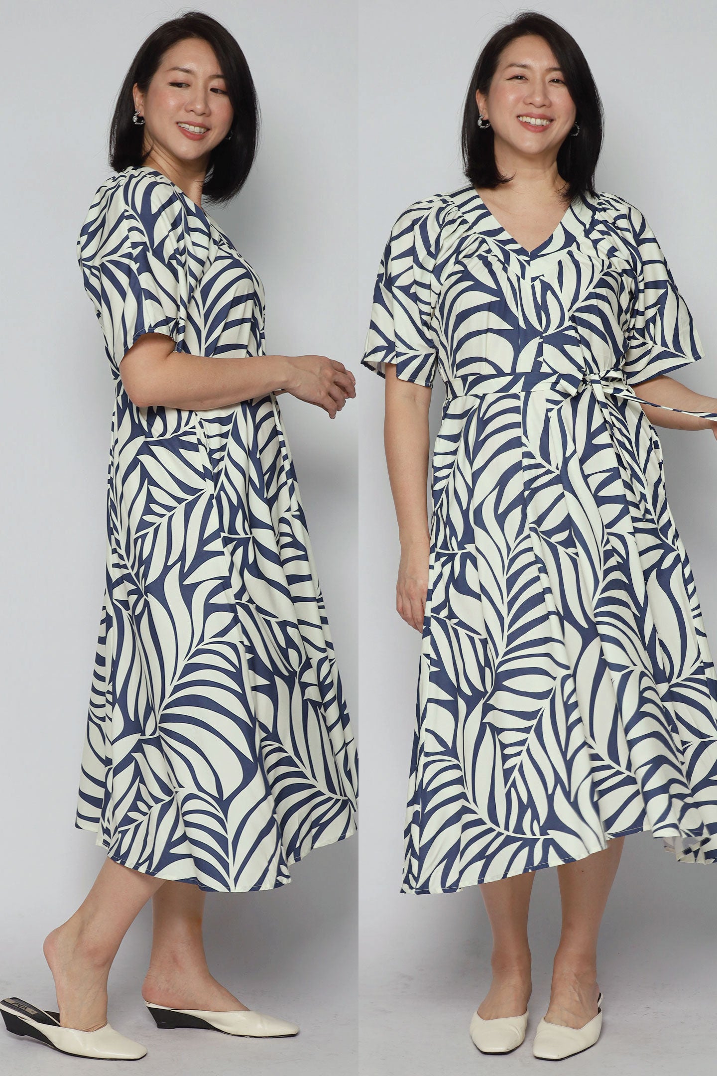 Whitney V Dress in Botanique Fern