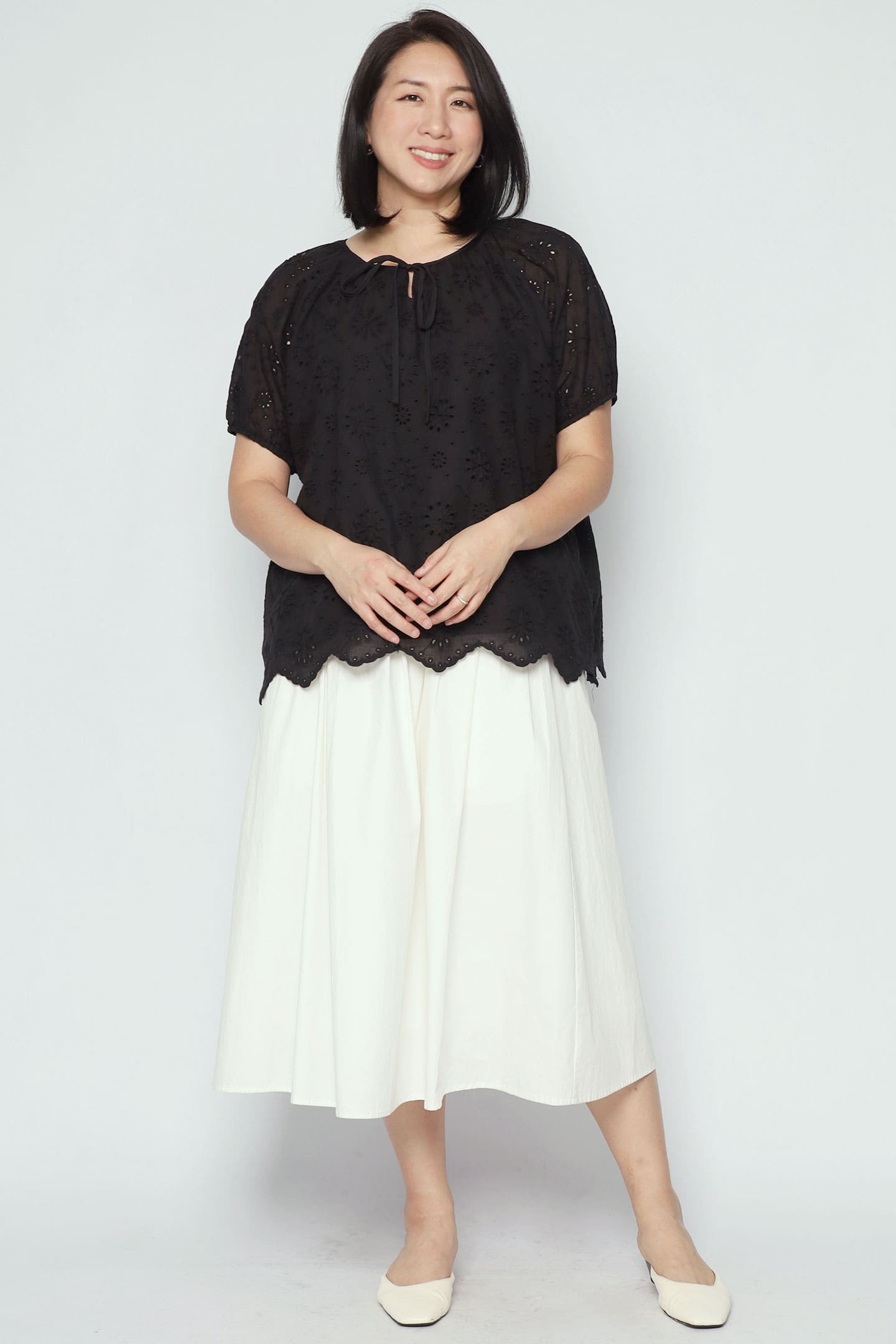 Willa Top in Black Crochet