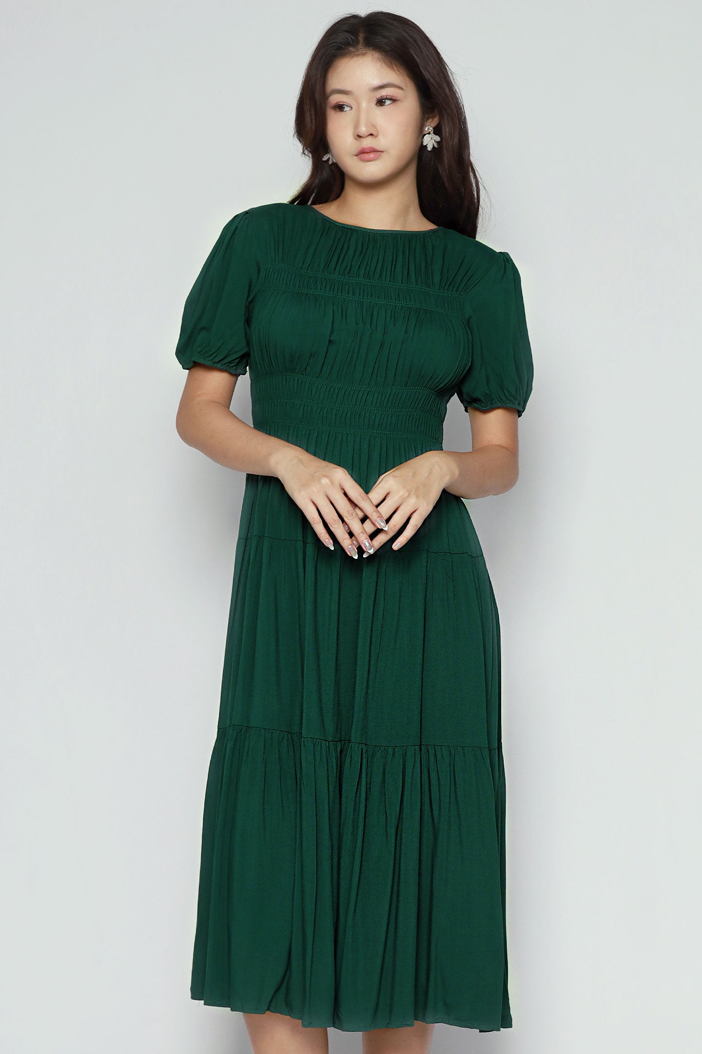 Xoxo Dress in Emerald Green