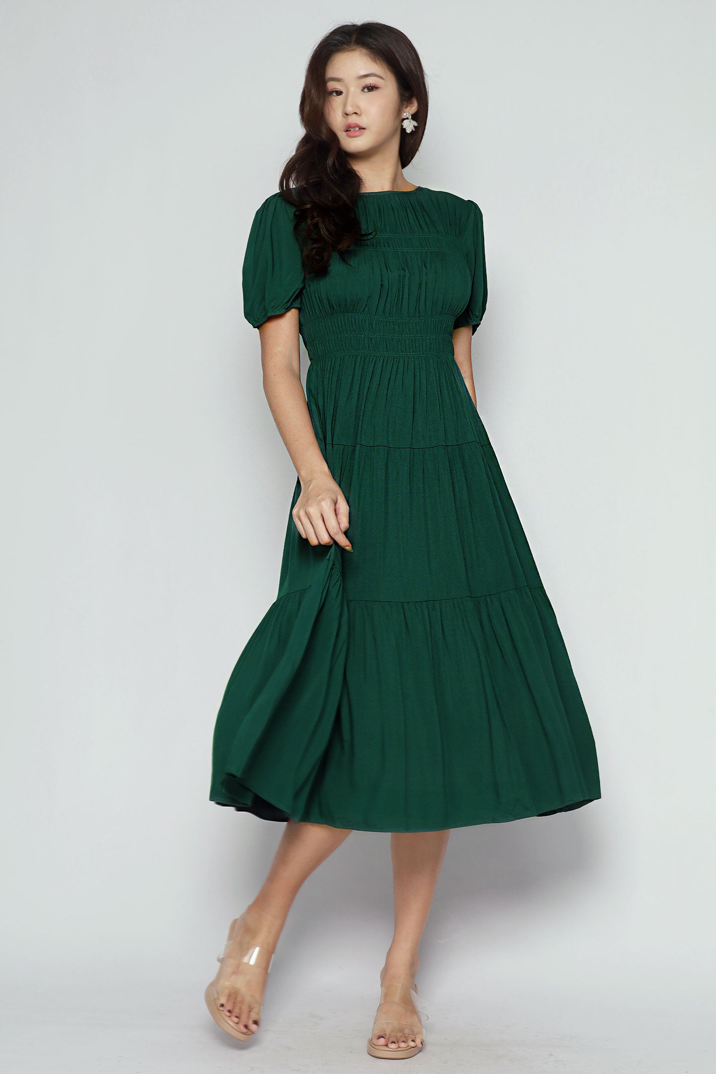 Xoxo Dress in Emerald Green