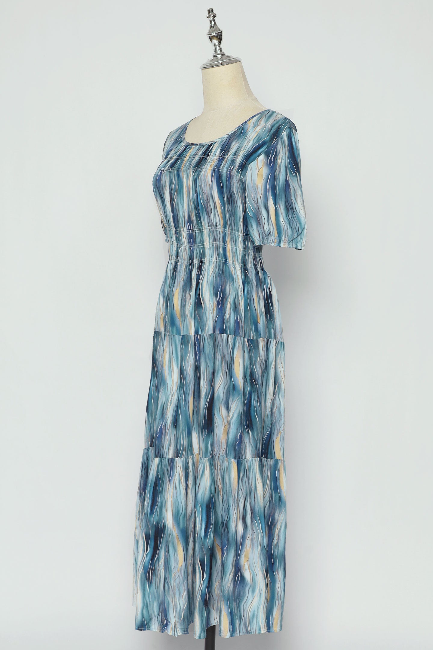 PO - Xoxo Dress in Teal Strokes