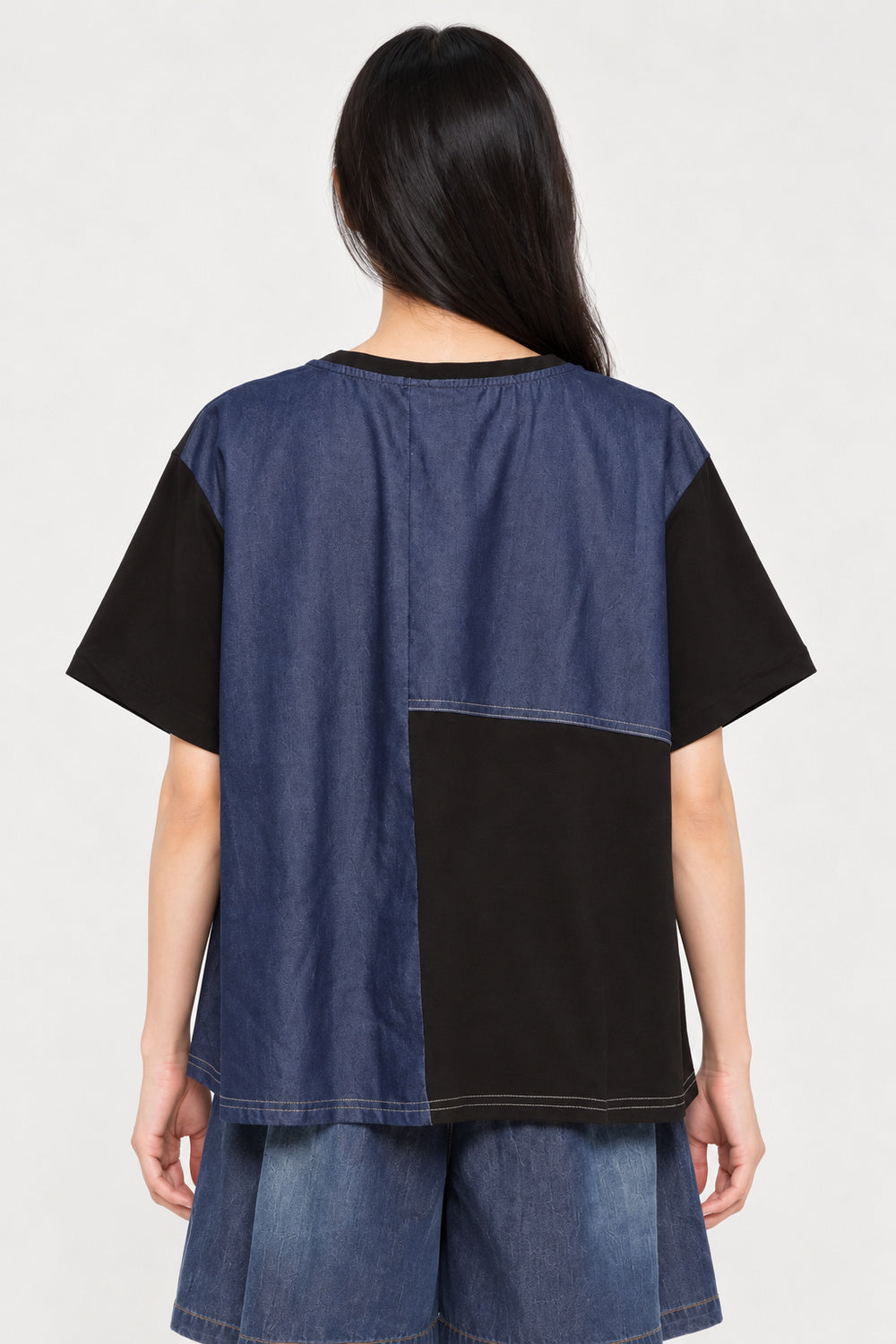 Yaraelle Top in Black Denim