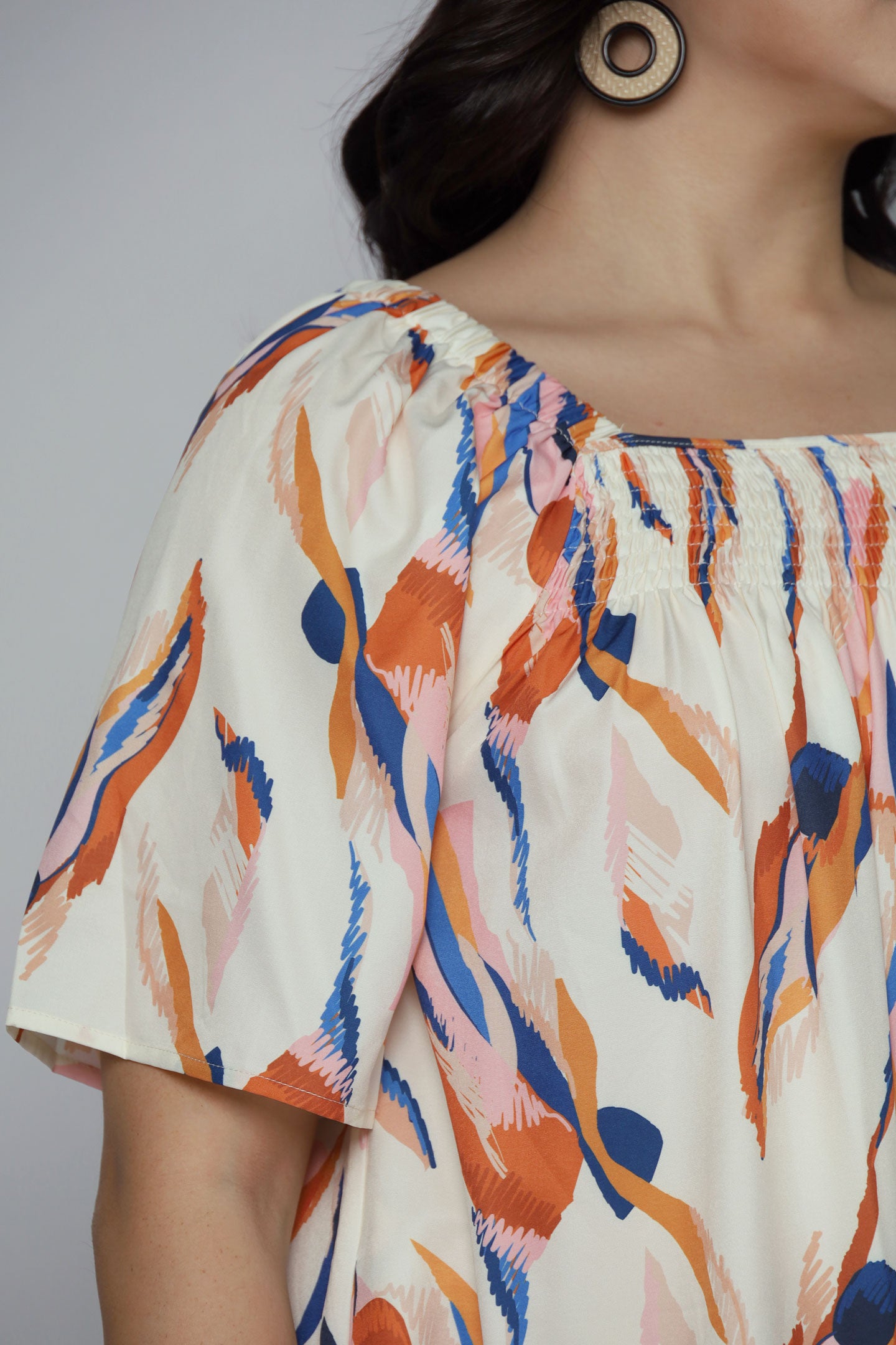 Yasmina Dress in Sunset Strokes