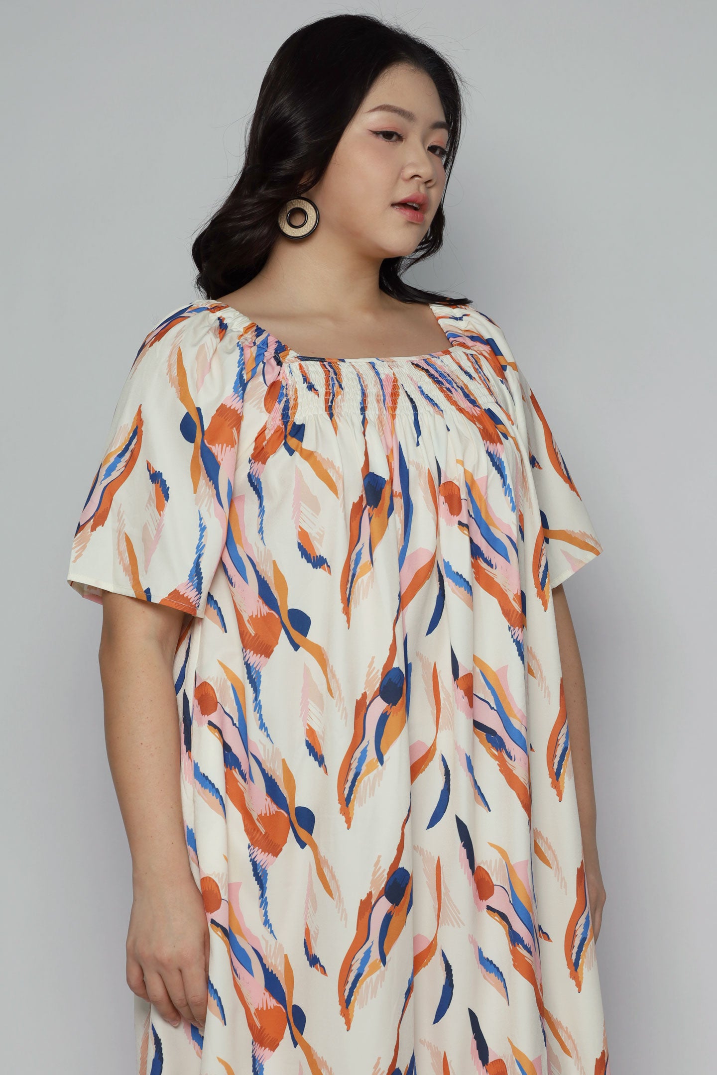 Yasmina Dress in Sunset Strokes