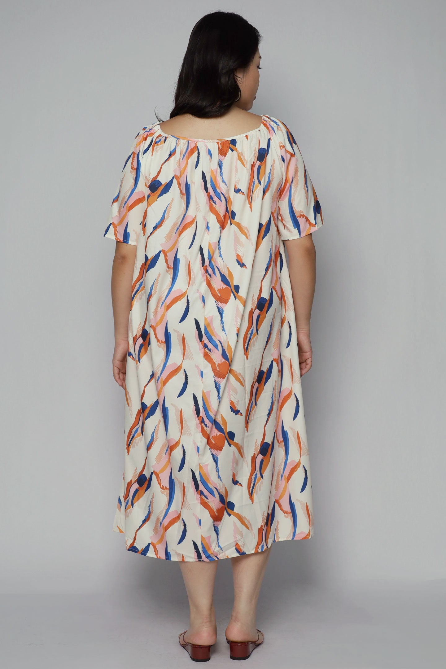 Yasmina Dress in Sunset Strokes