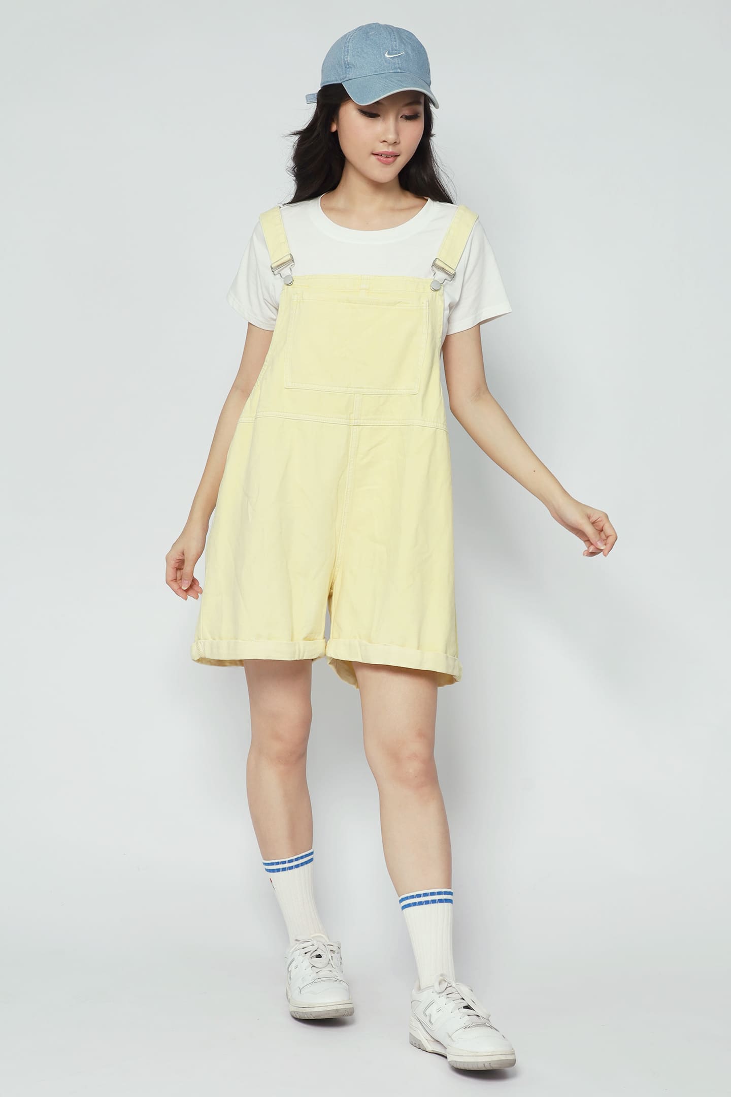 Confetti Pop Pinafore Playsuit in Yellow