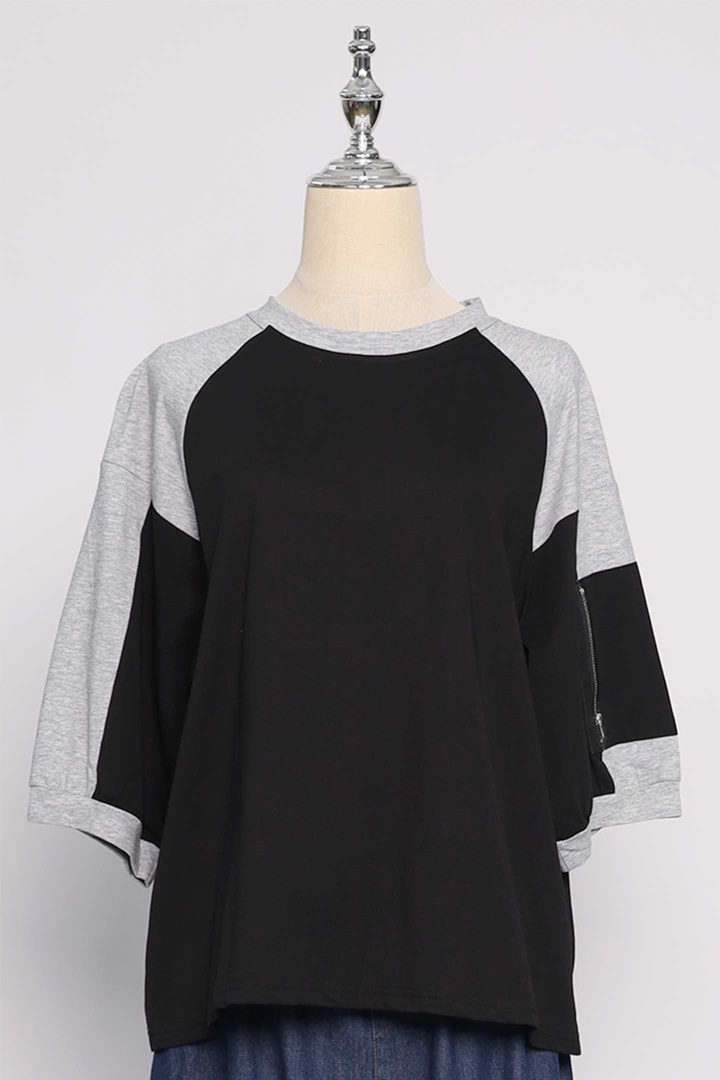 PO - Yewen Colourblock Top in Black