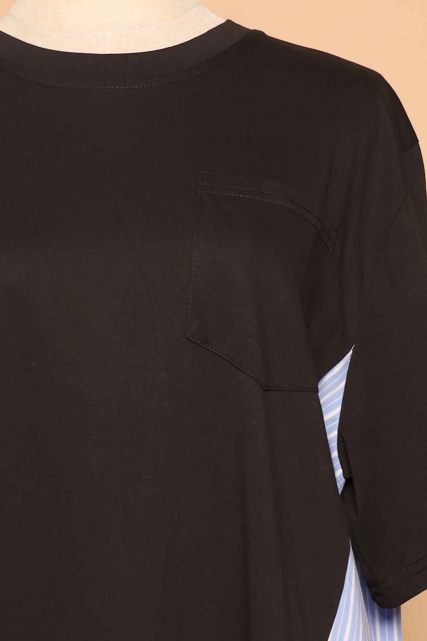 PO - Yong Pinstripes Dress in Black