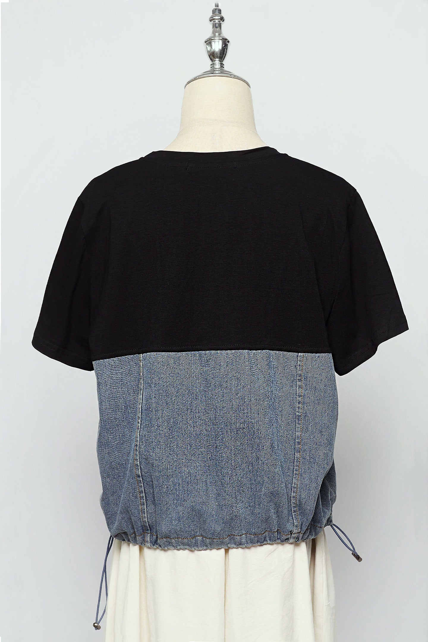 PO - Yoon Top in Black Denim