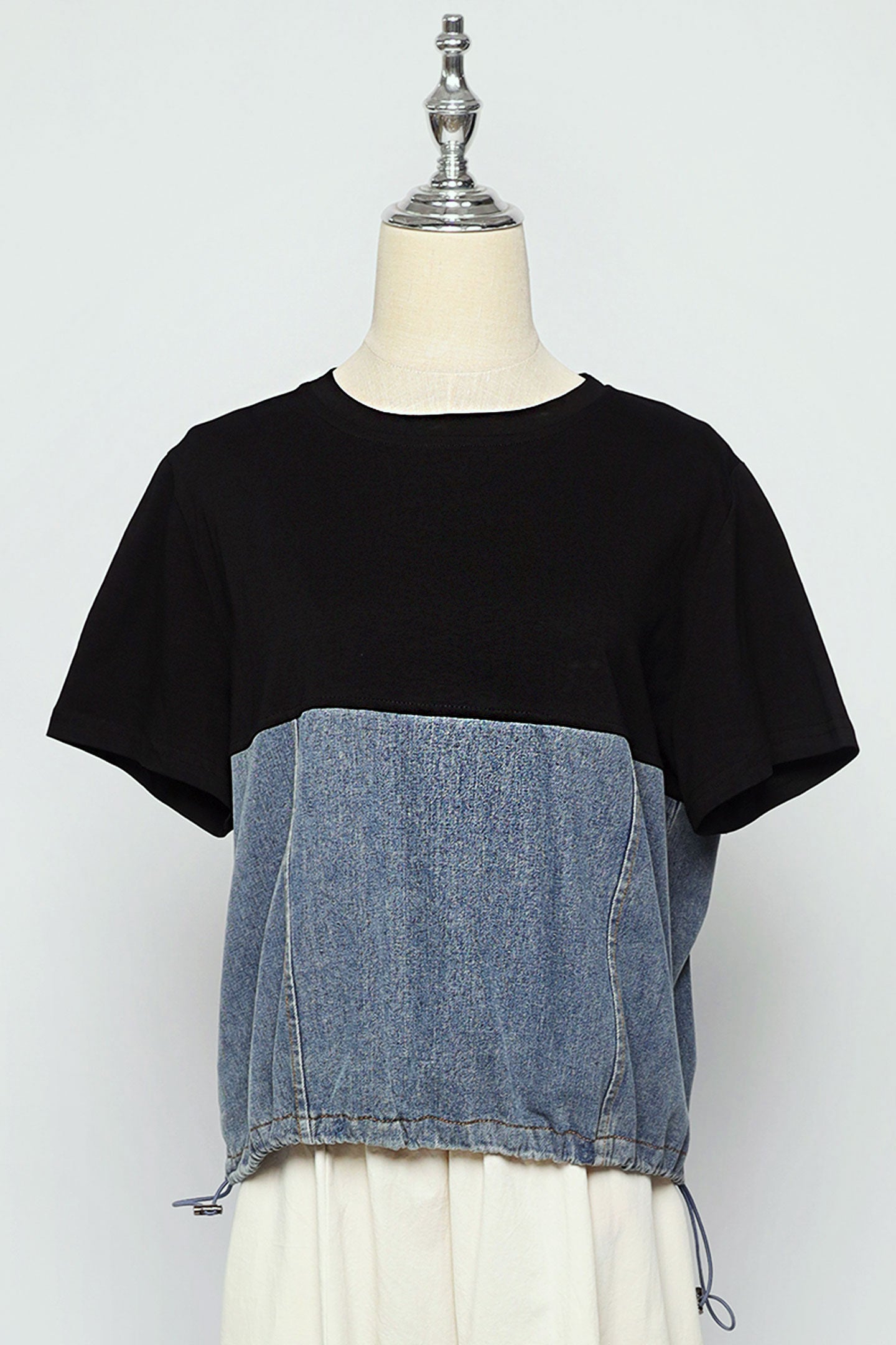 PO - Yoon Top in Black Denim