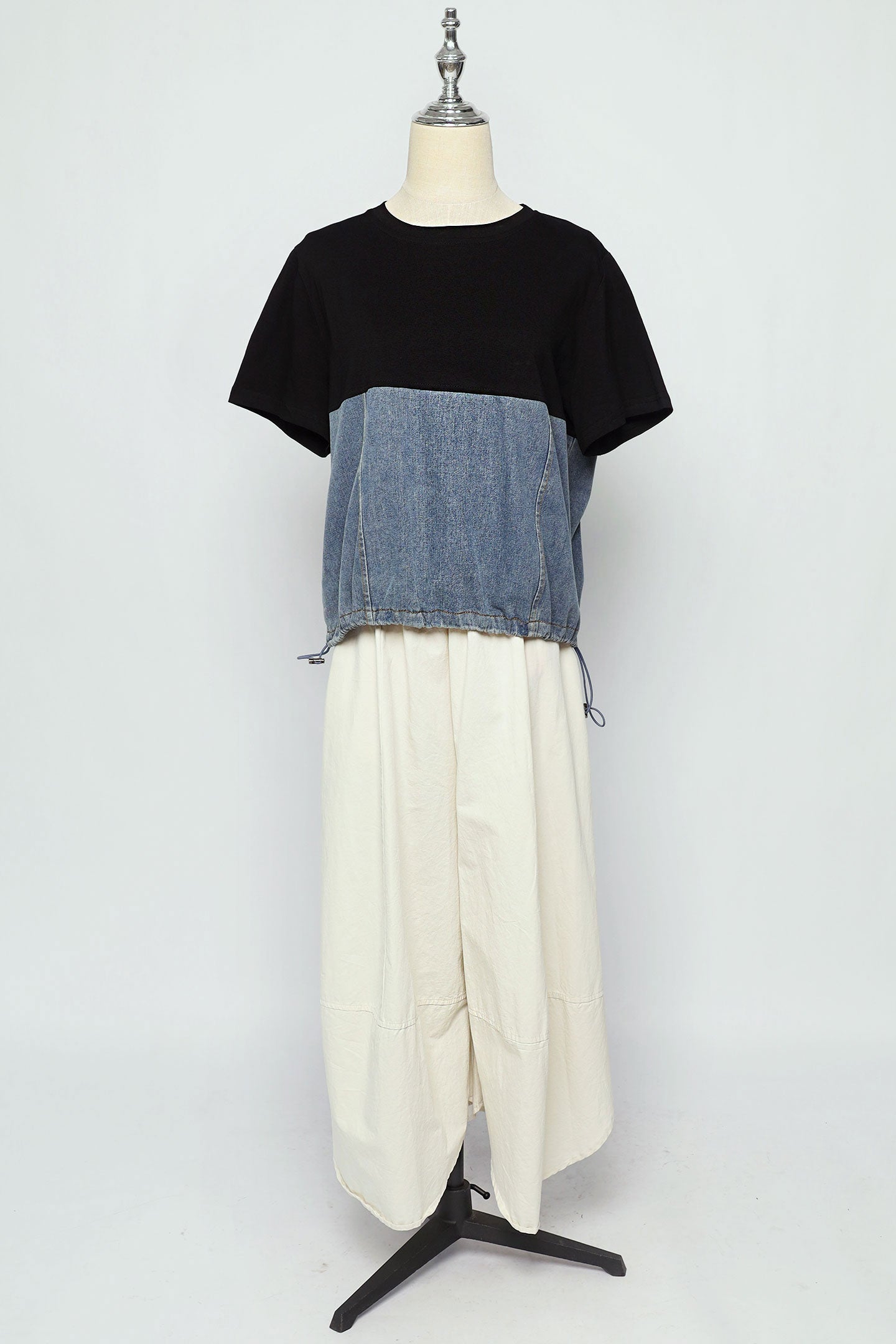 PO - Yoon Top in Black Denim