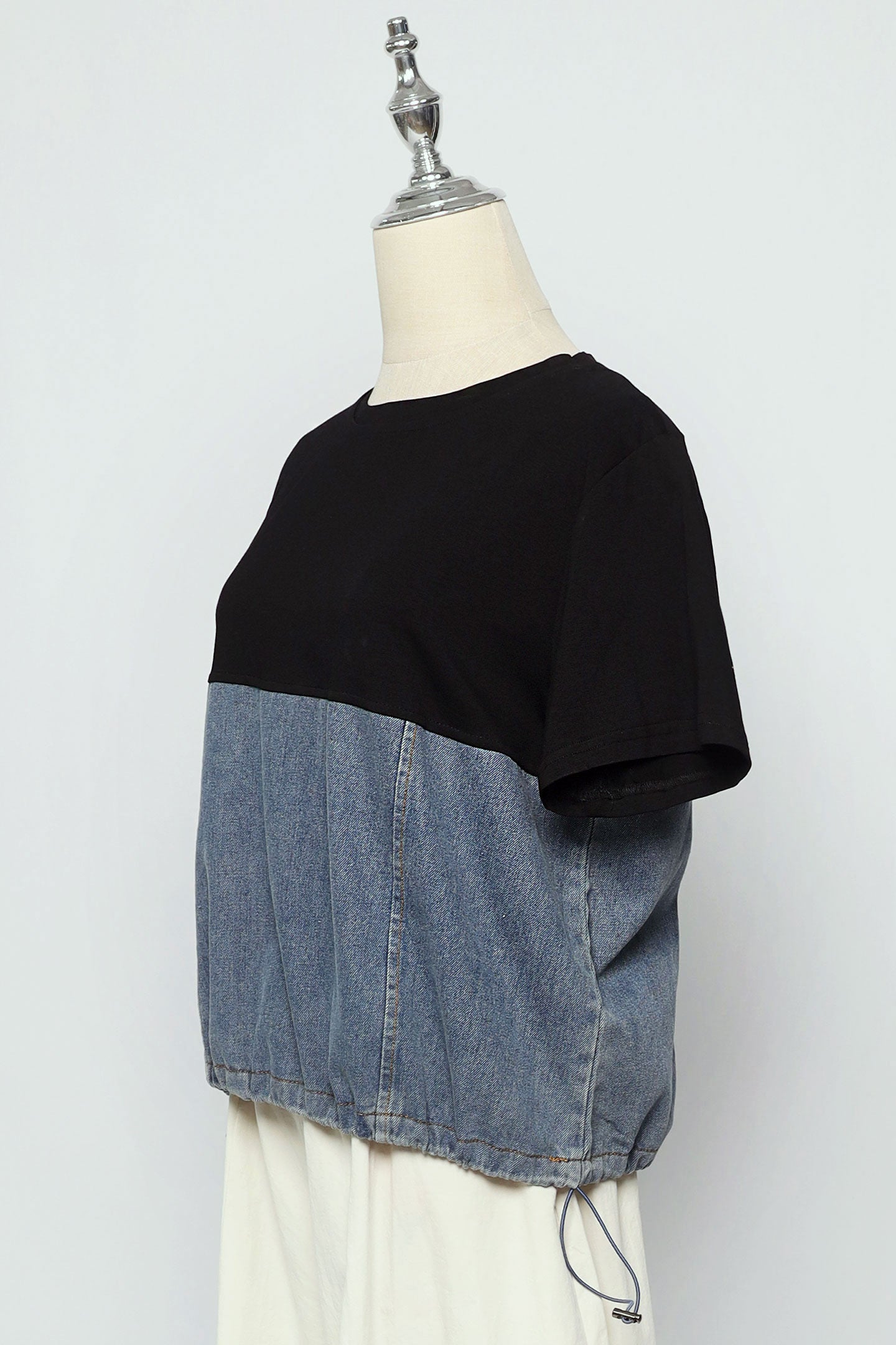 PO - Yoon Top in Black Denim