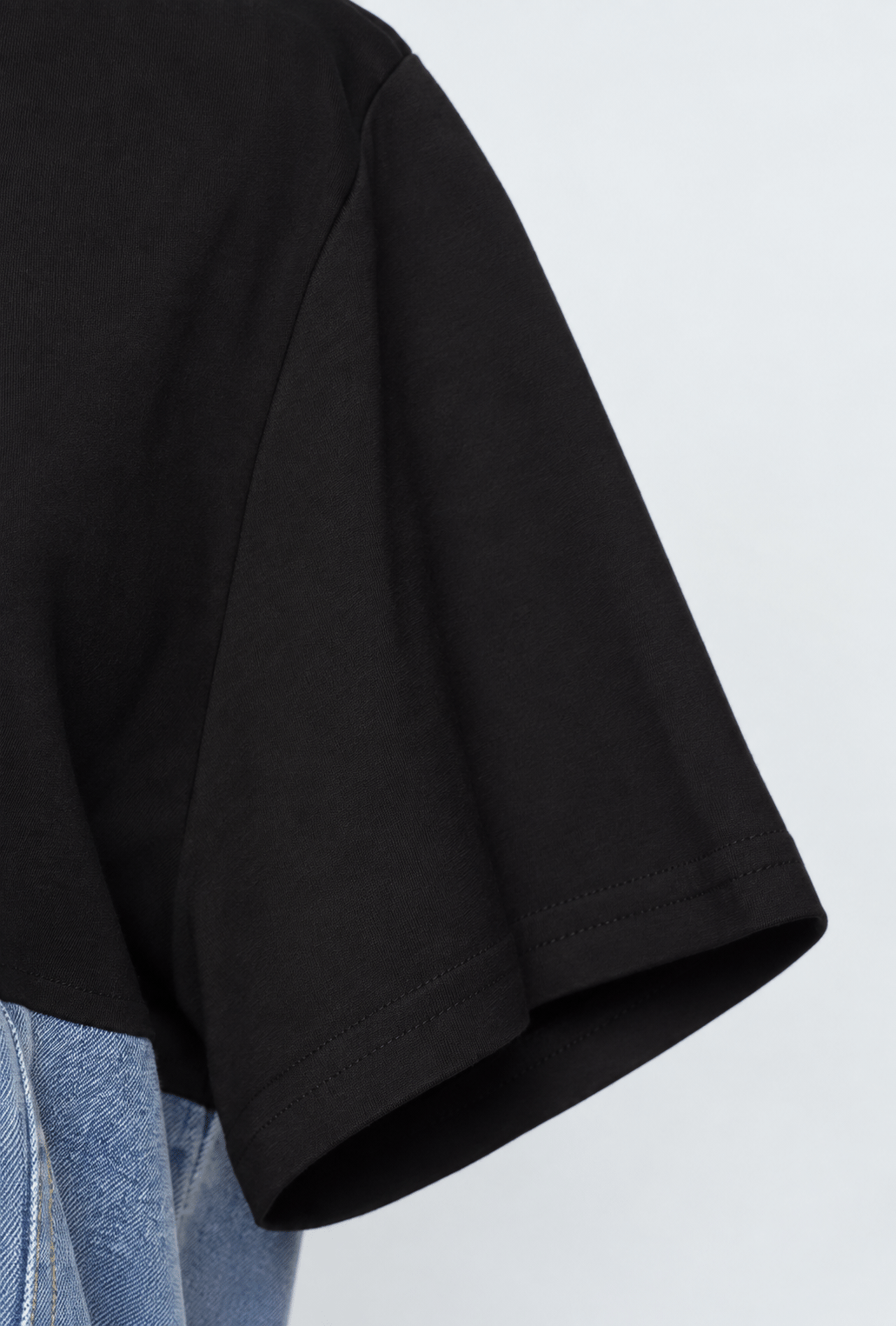 PO - Yoon Top in Black Denim