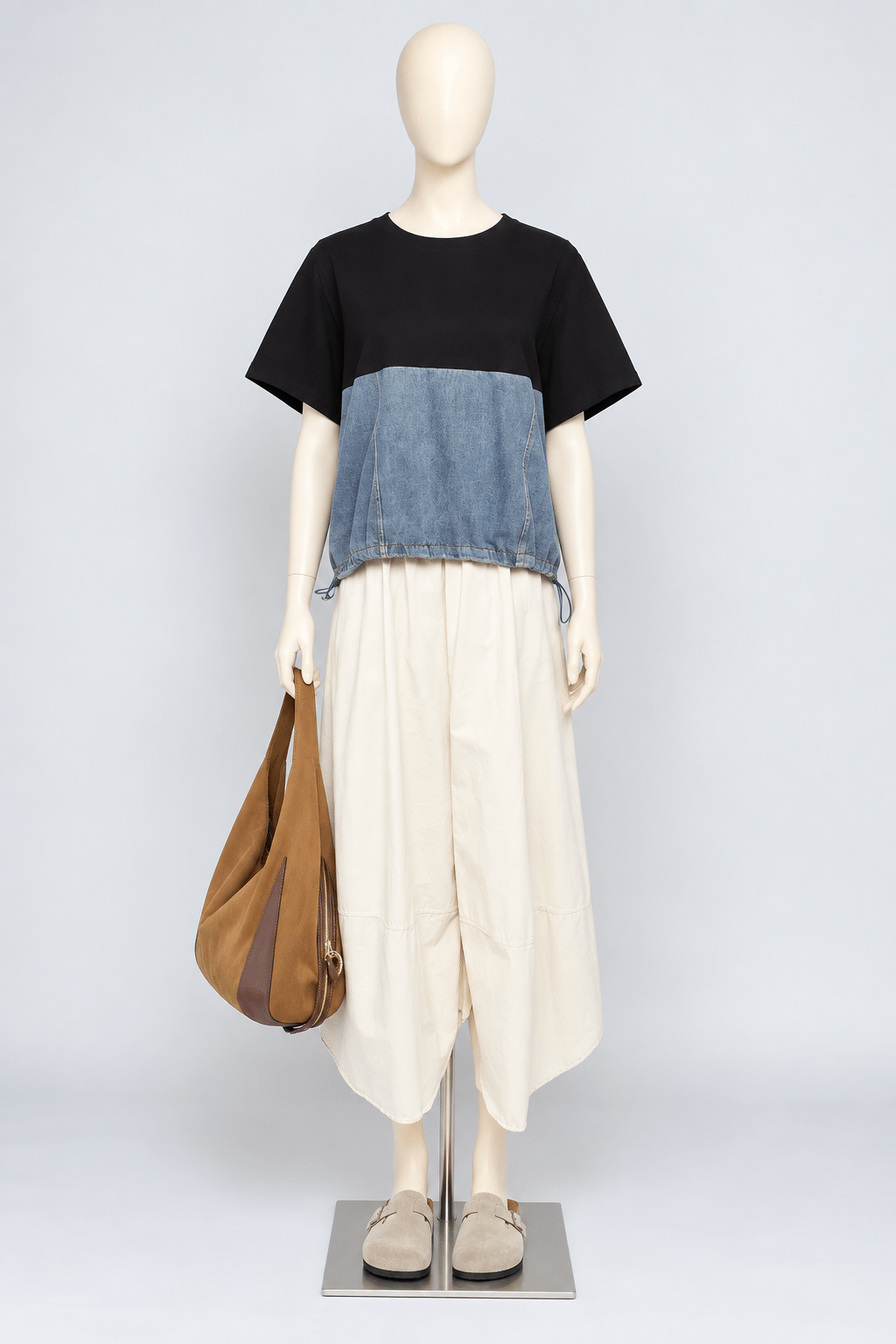 PO - Yoon Top in Black Denim