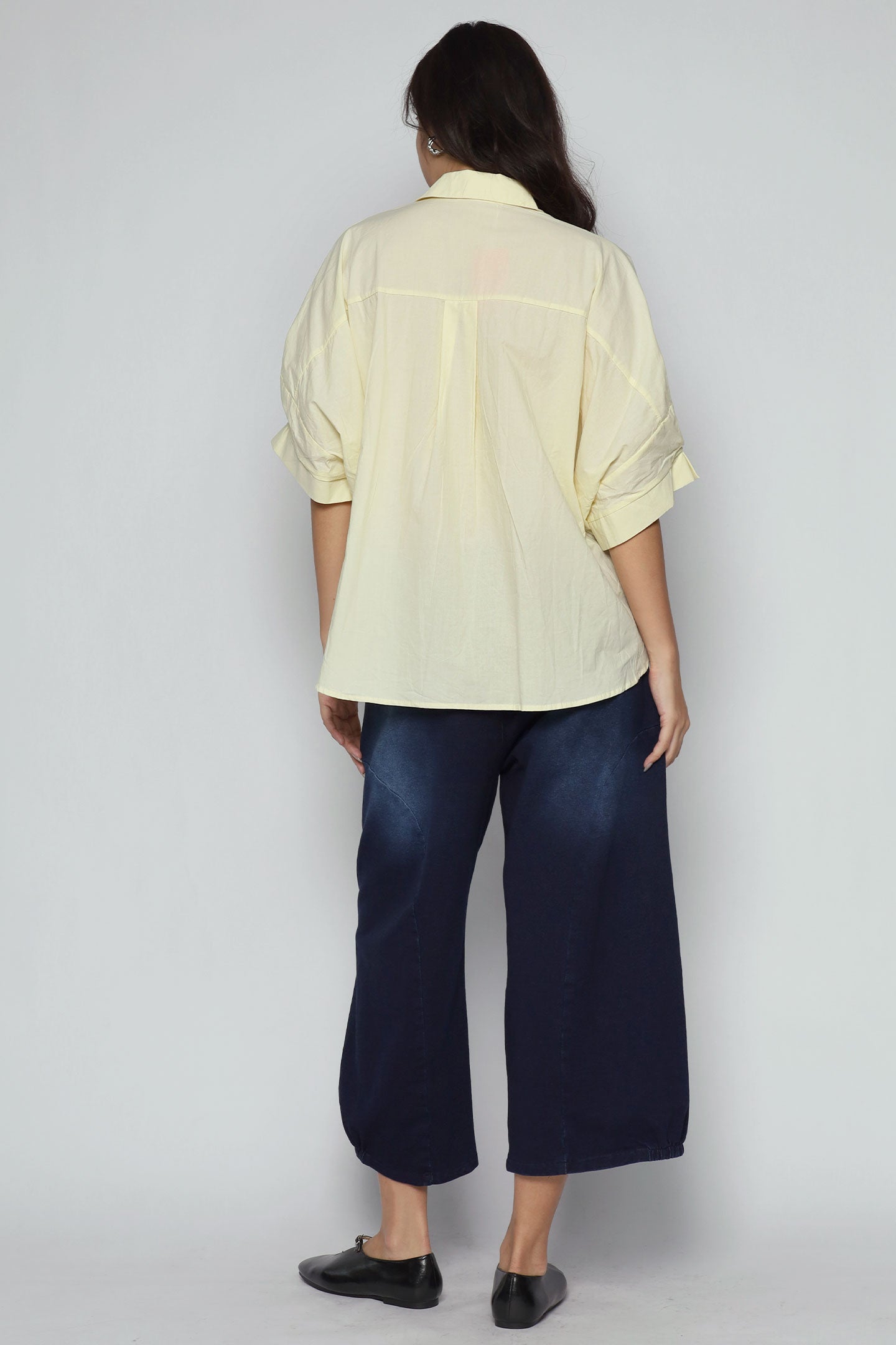 Yuka Pleated Top in Yellow