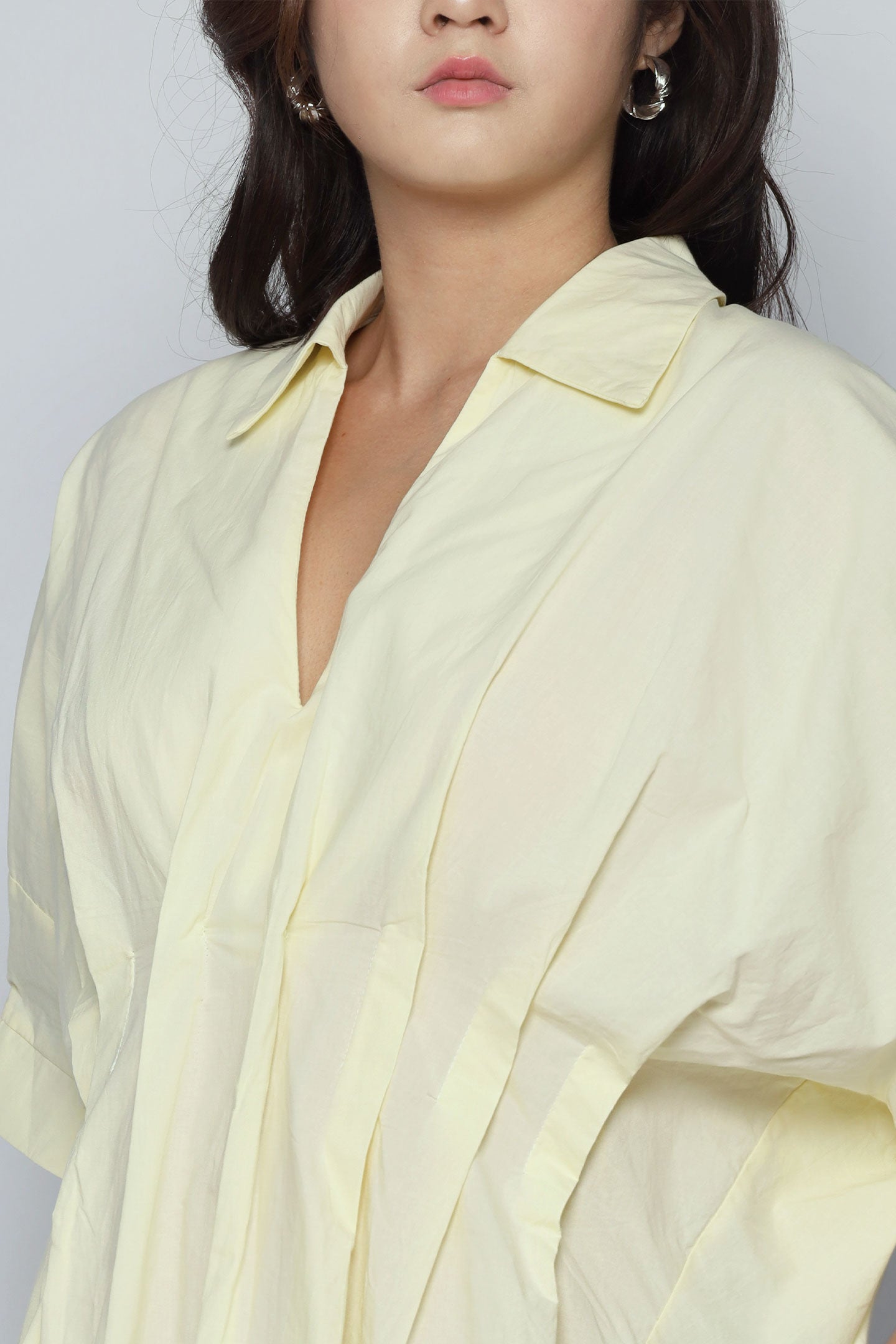 Yuka Pleated Top in Yellow