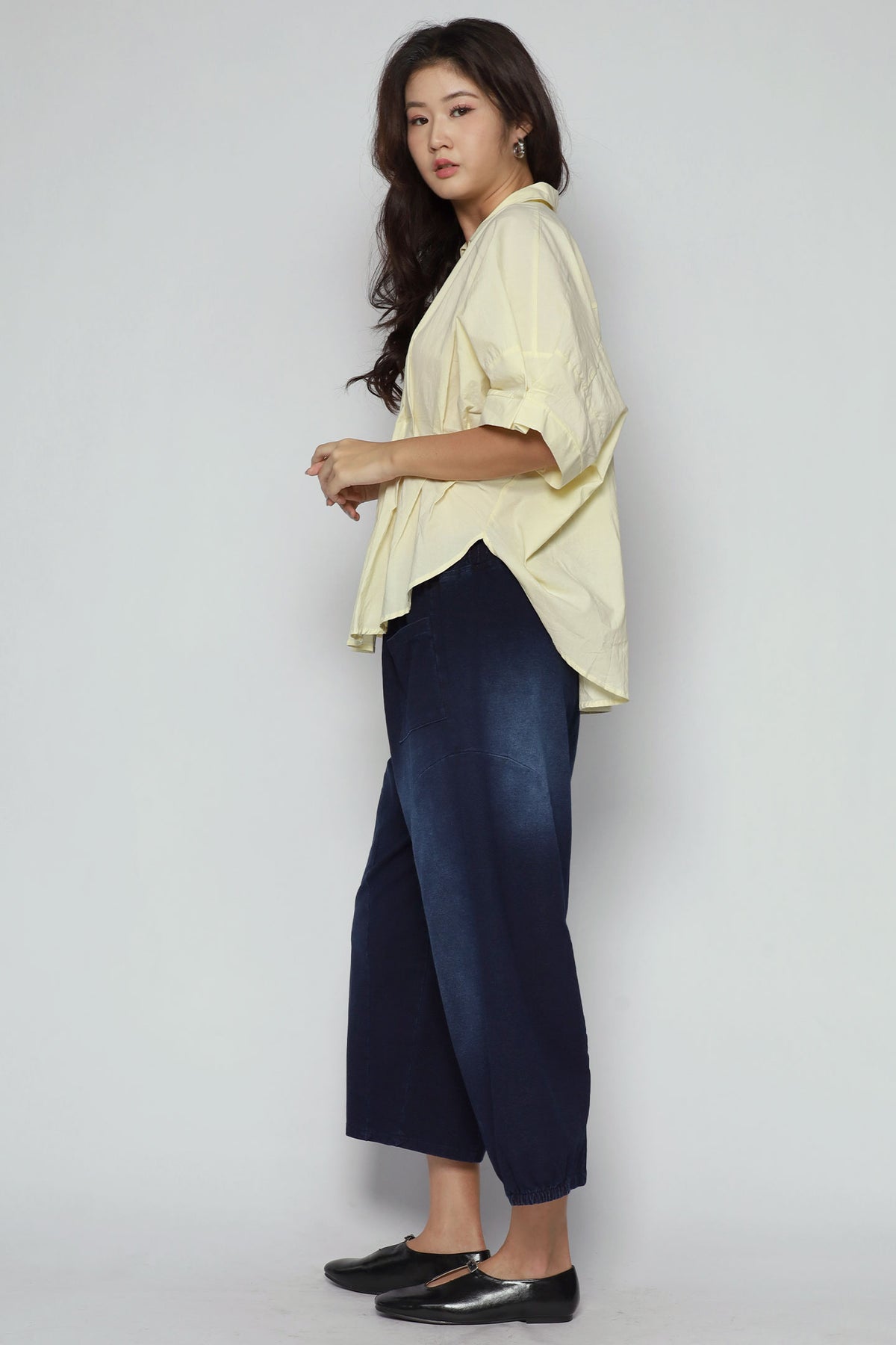 Yuka Pleated Top in Yellow