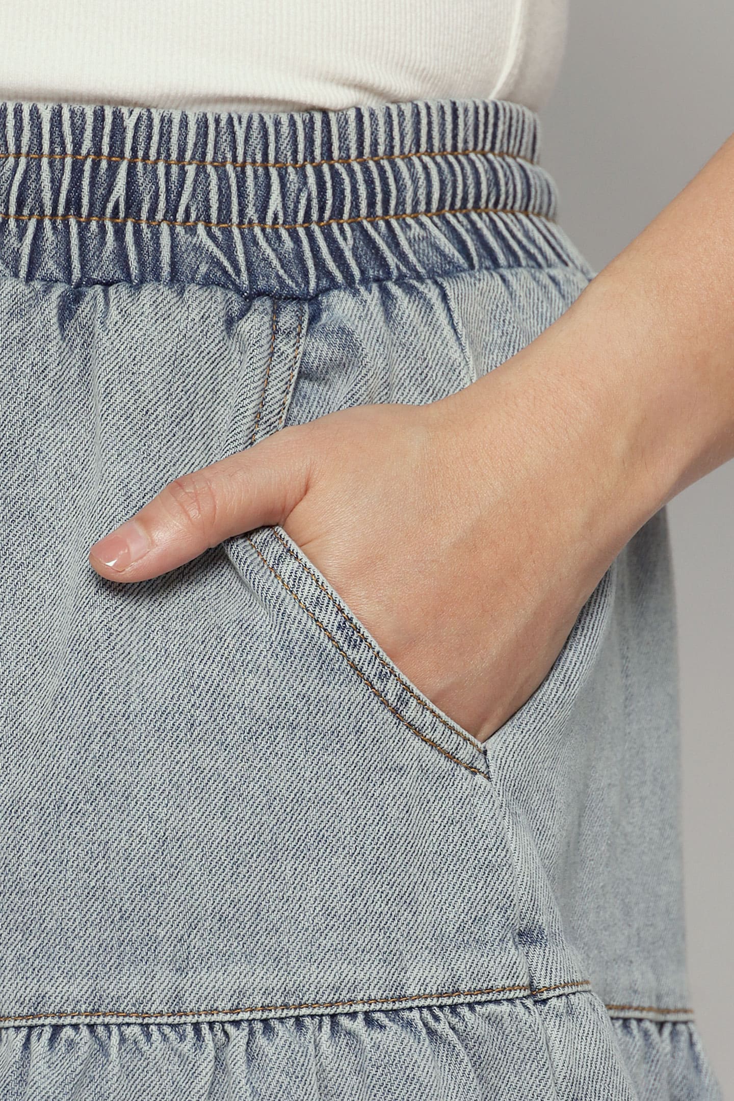 Zadie Skorts in Light Denim