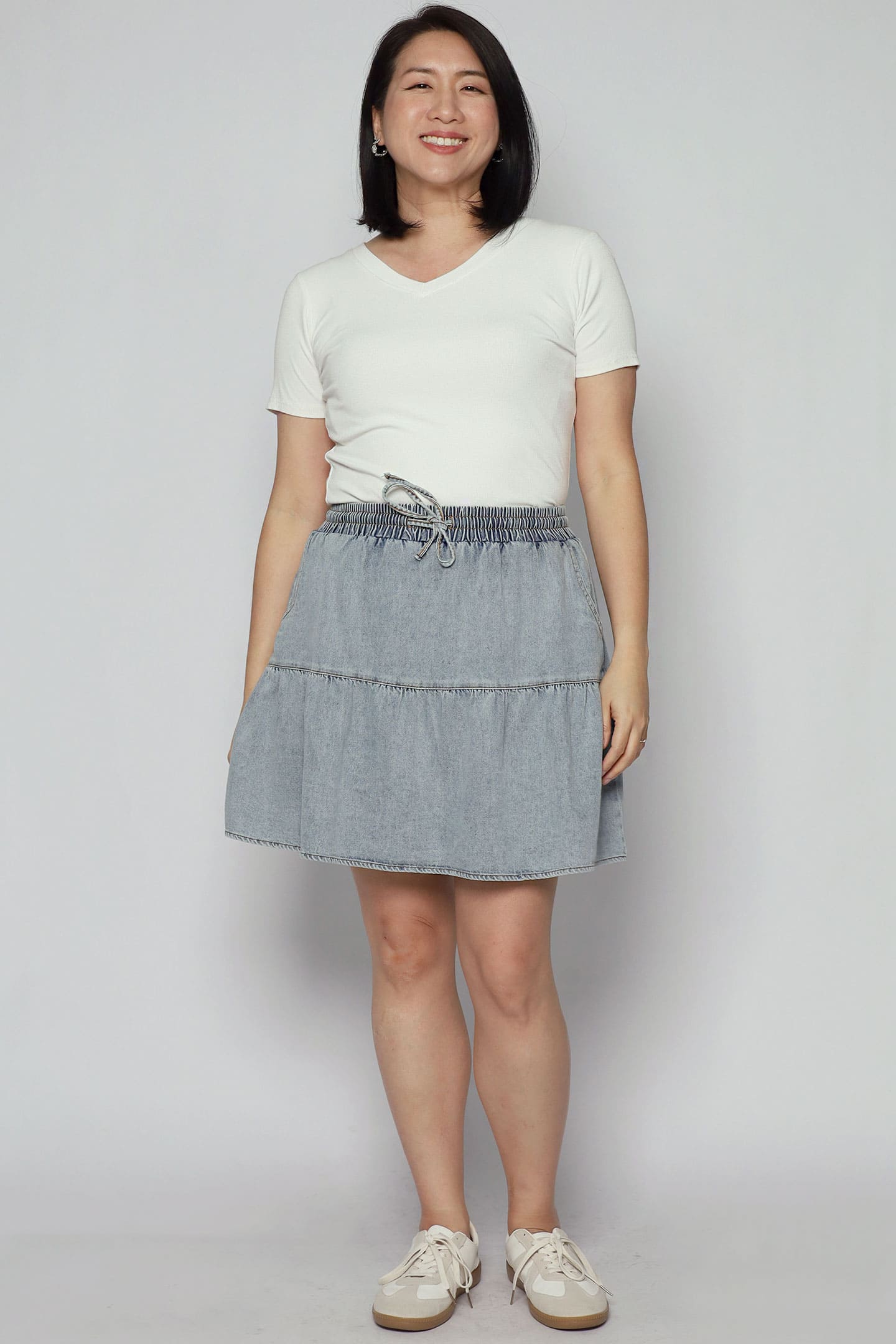 Zadie Skorts in Light Denim
