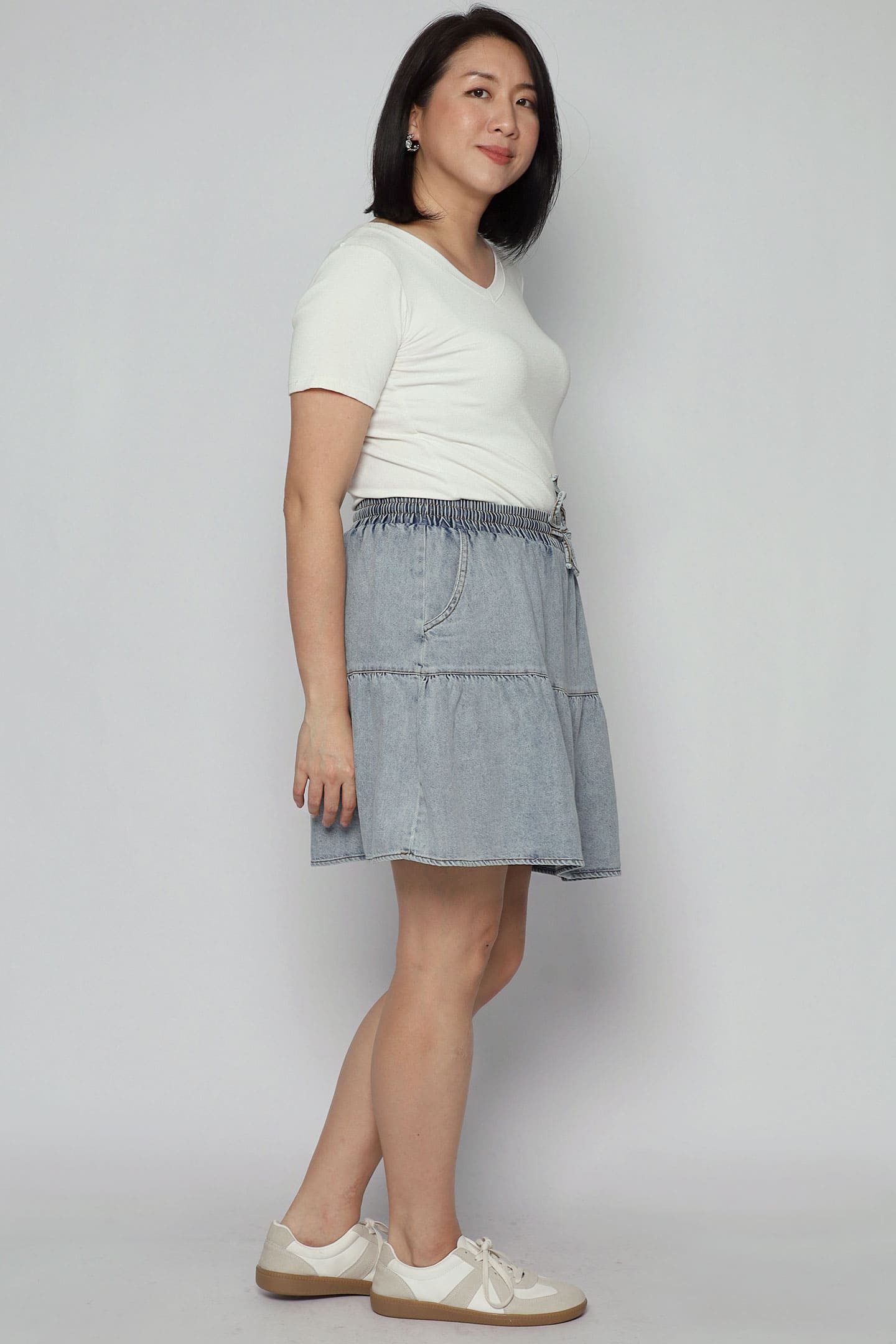 Zadie Skorts in Light Denim