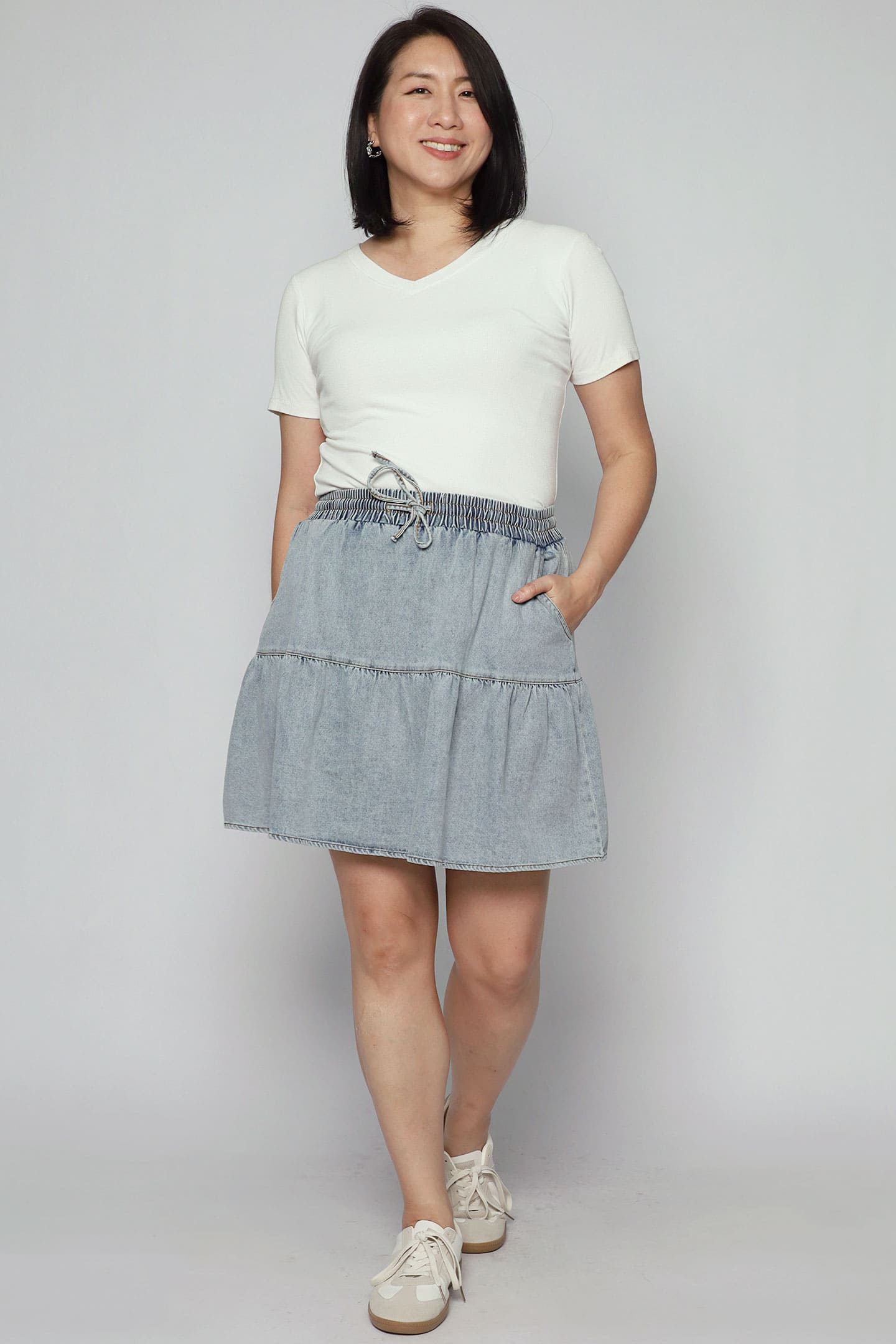 Zadie Skorts in Light Denim