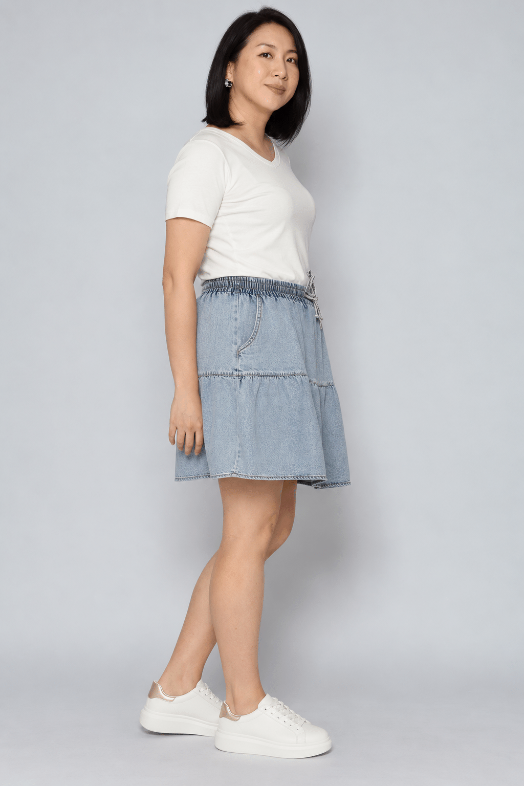Zadie Skorts in Light Denim