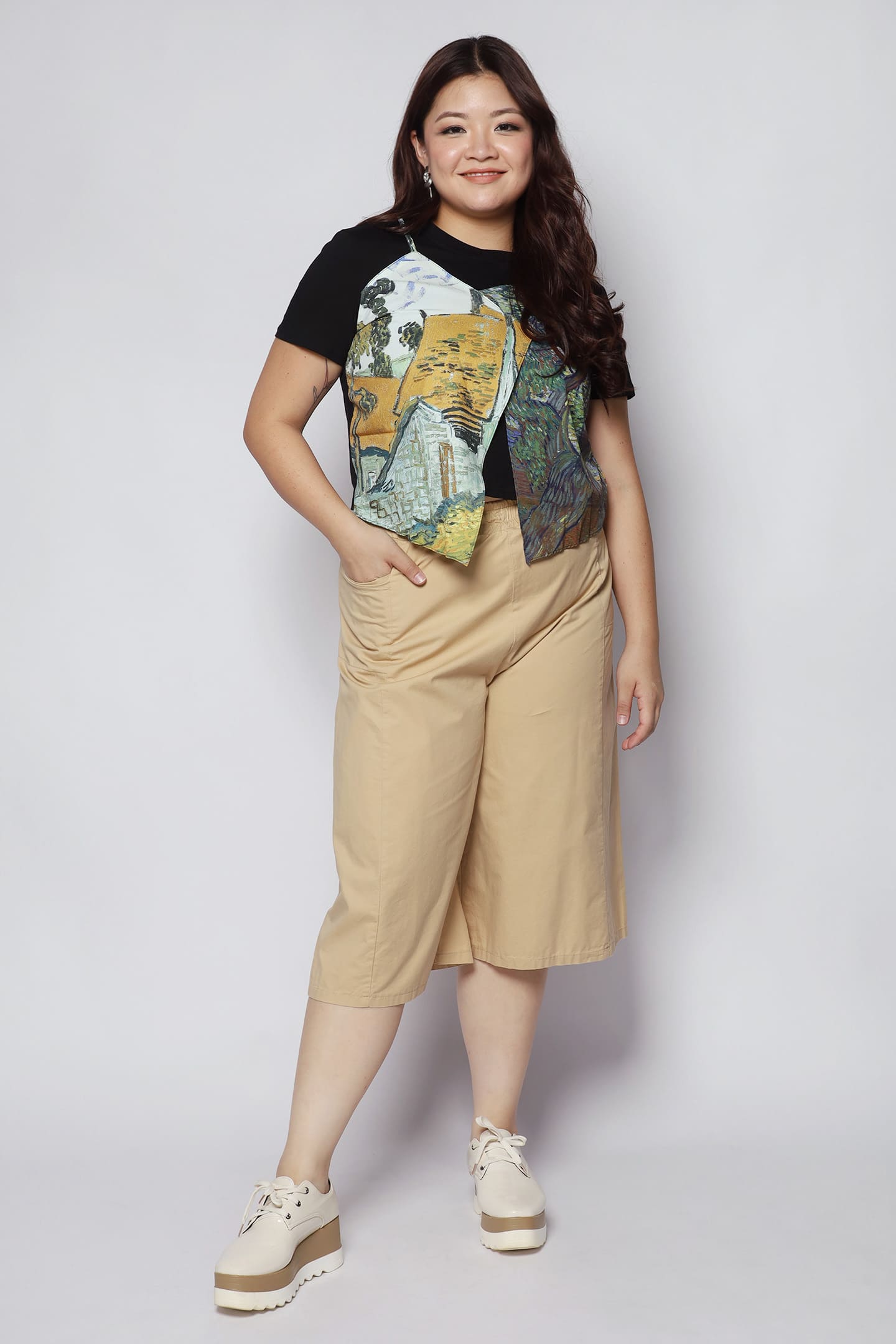 Zant Culottes Pants in Khaki