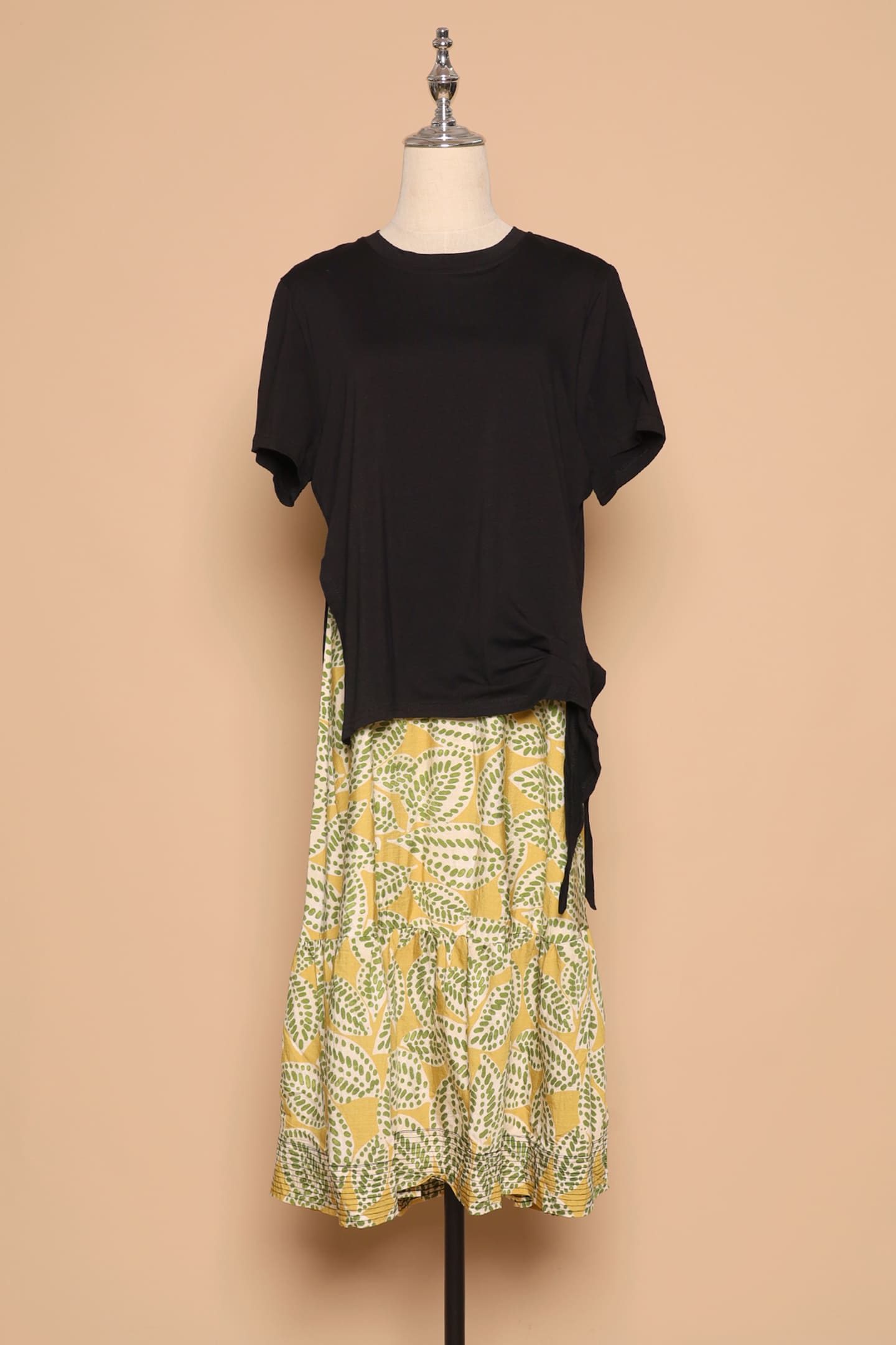 PO - Zion Dress in Green Dots
