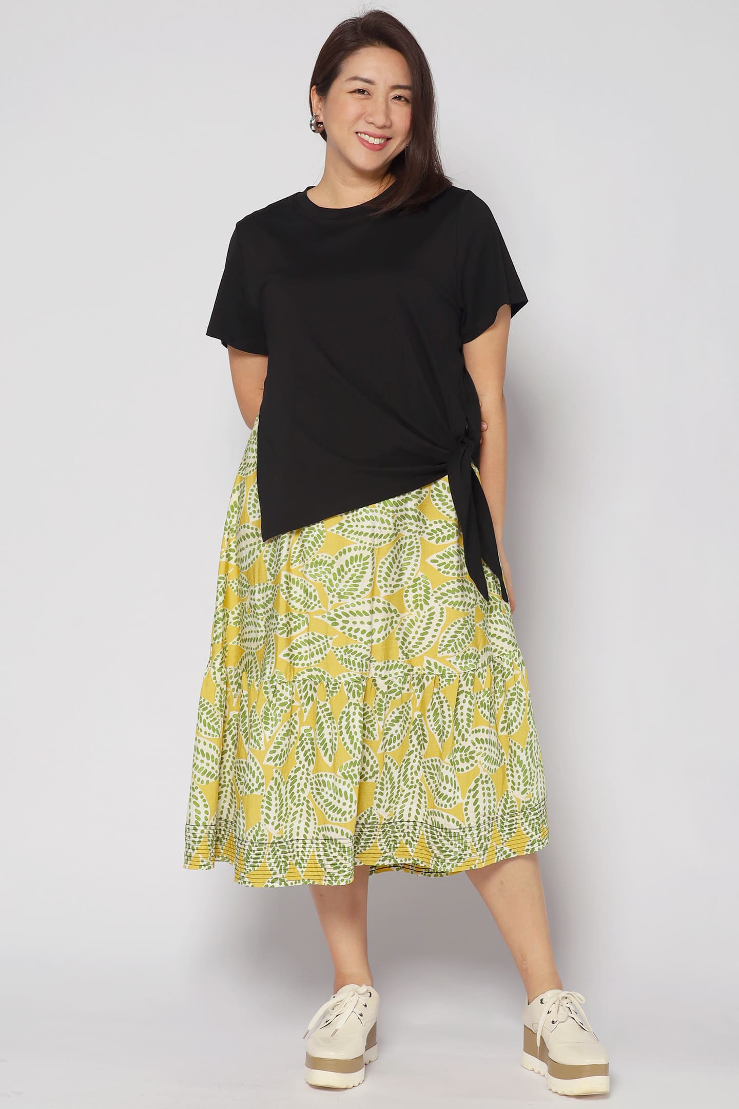 Zion Dress in Green Dots