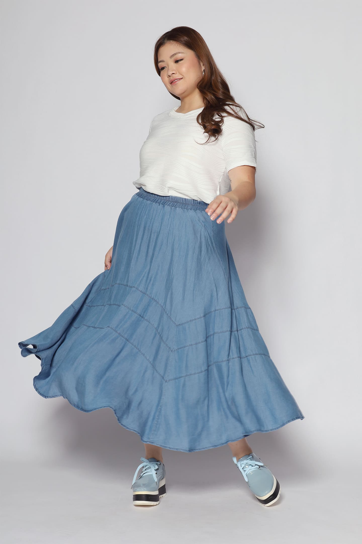 Zonny Skirt in Light Denim