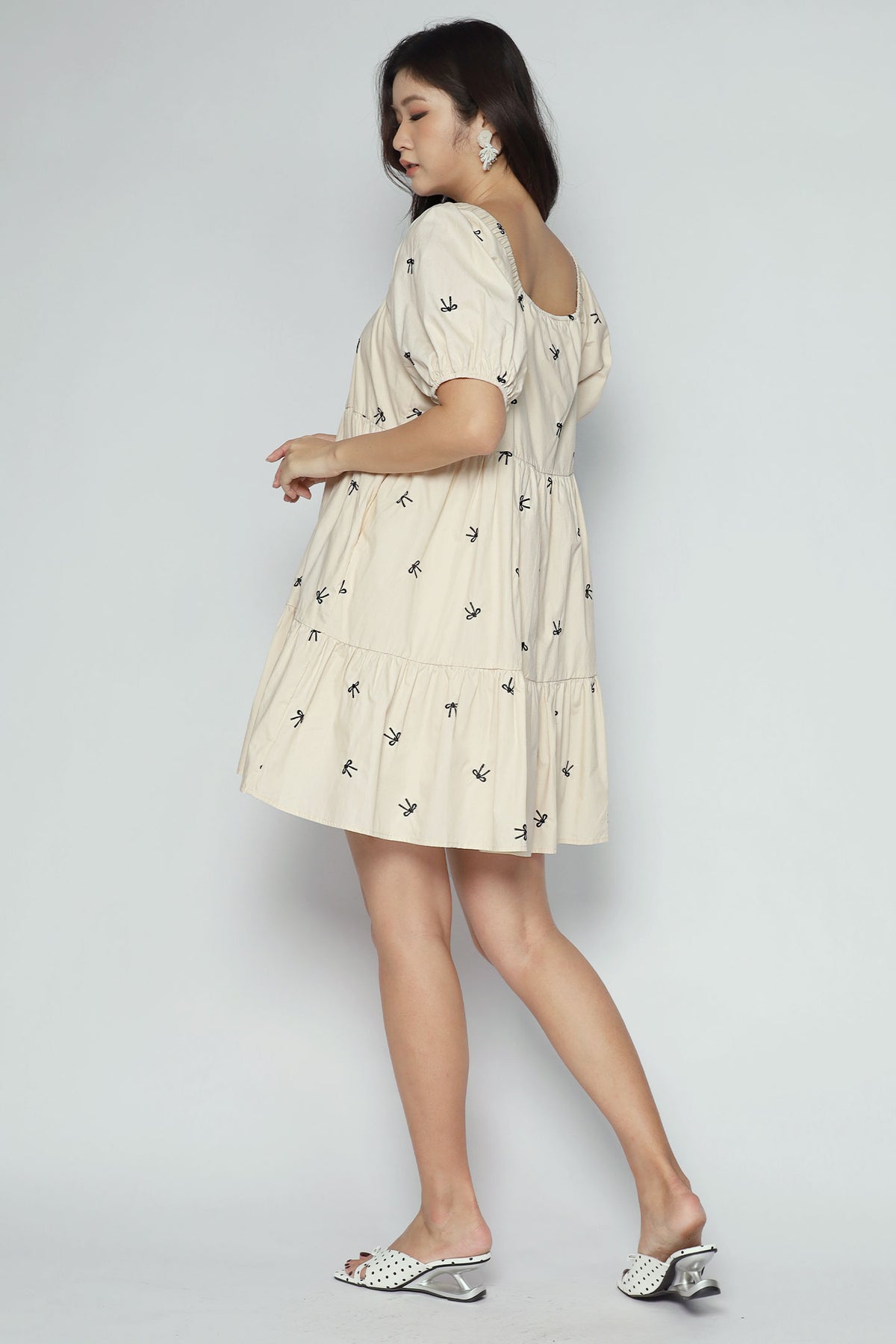 Zozo Dress in Cream Ribbon